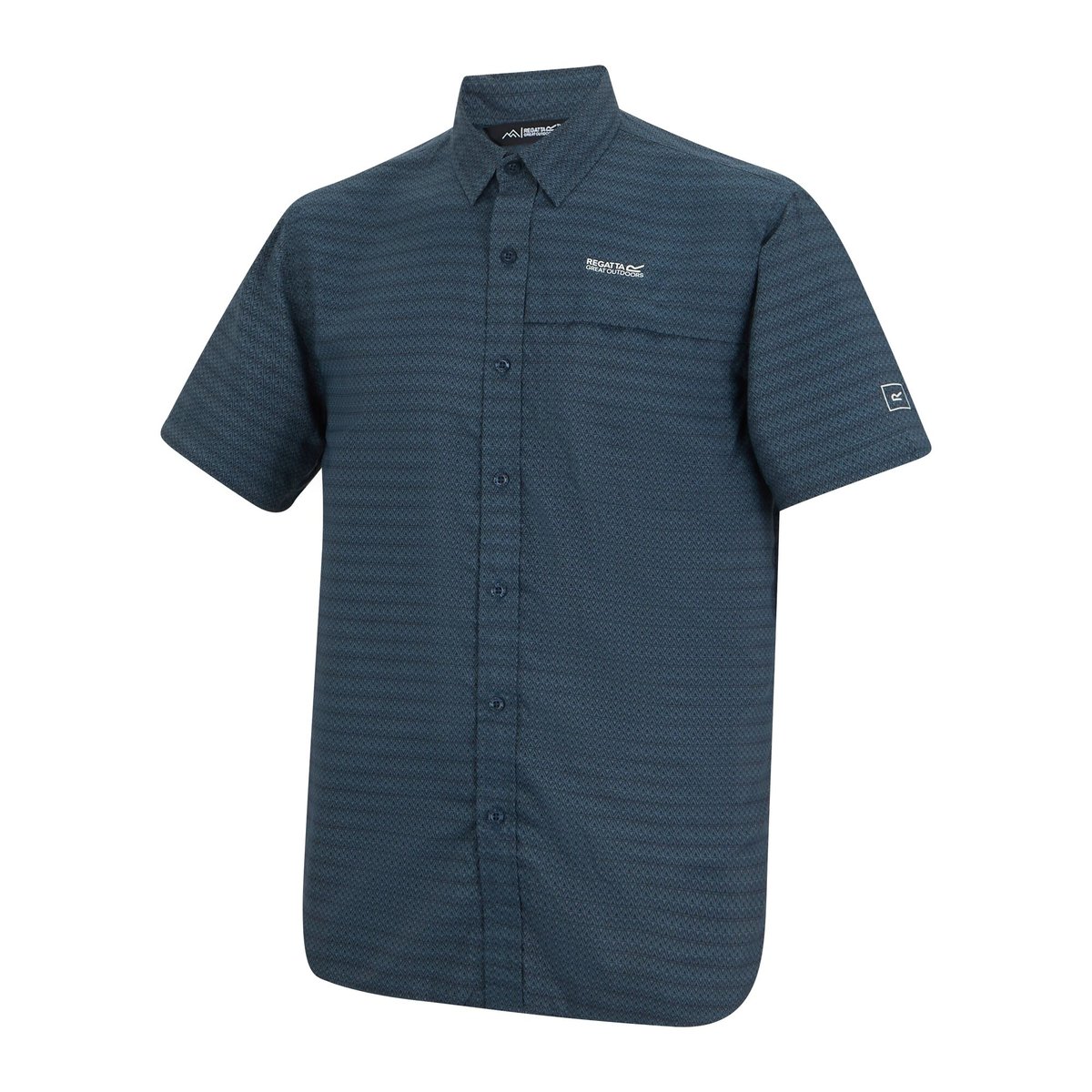 Chemise manches courtes motif/style triangle MINDANO bleu de chine, REGATTA