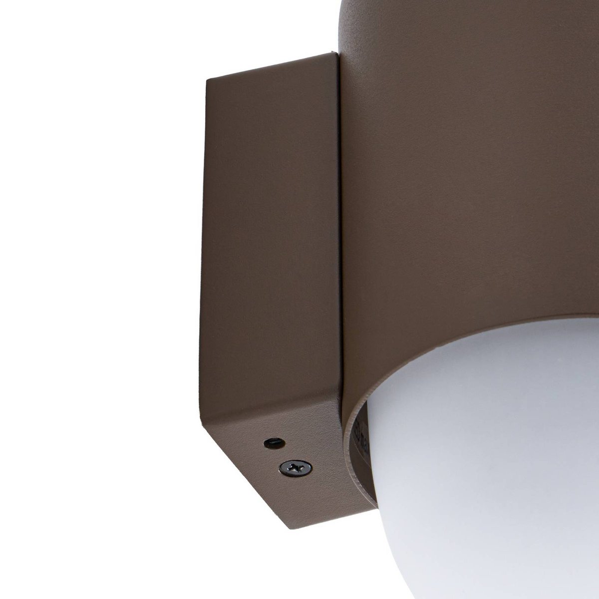 Applique extérieure en aluminium moderne marron, blanc, LINDBY