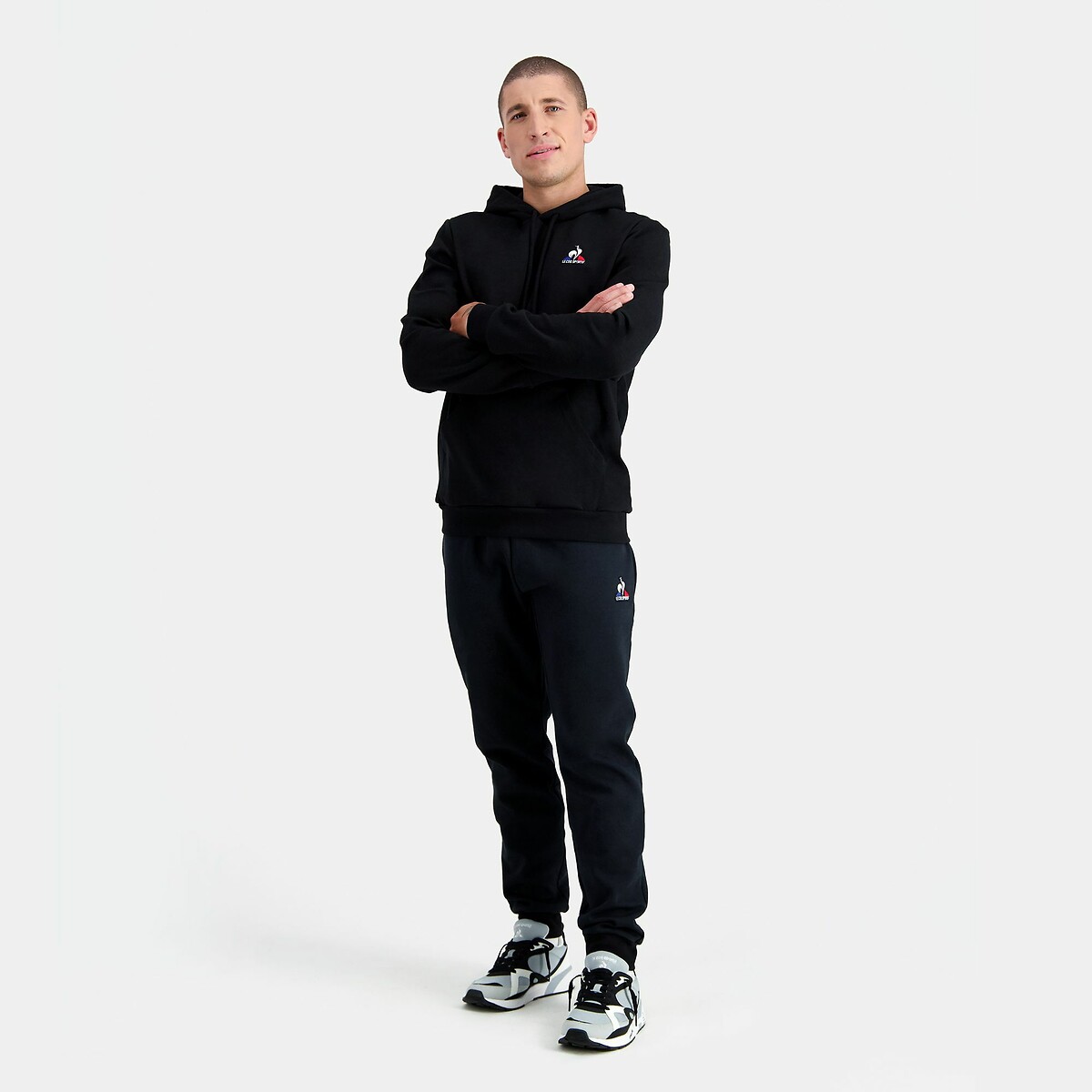 Sweat à capuche Essentiel noir, LE COQ SPORTIF