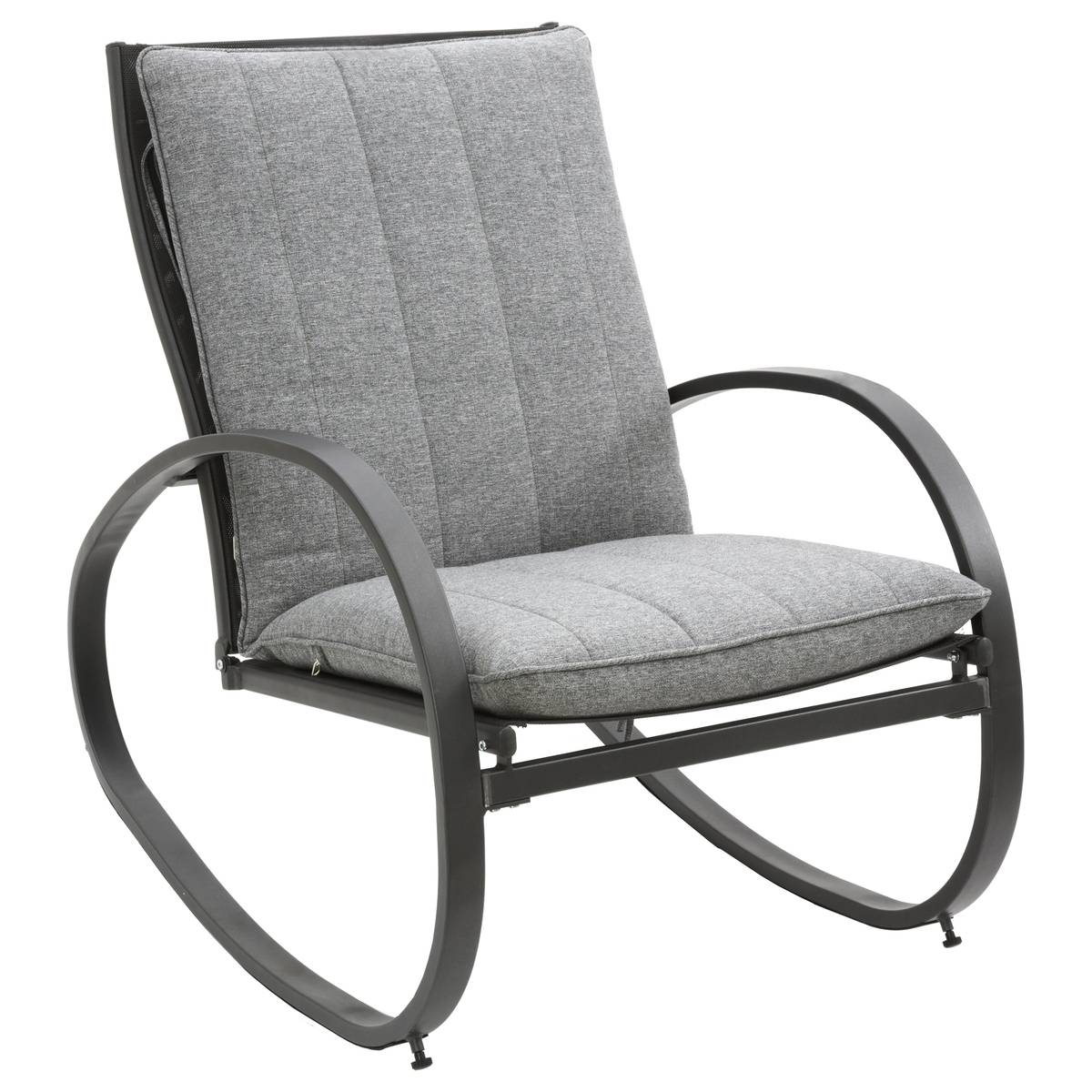Fauteuil à bascule en acier NEVADA gris graphite, HESPERIDE
