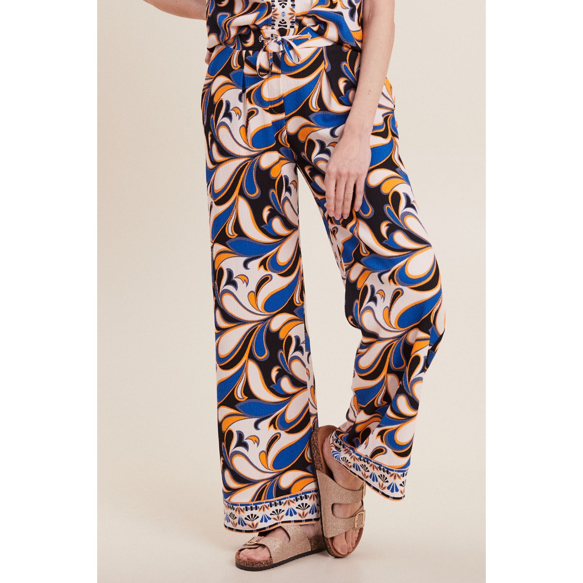 Pantalon large à coulisse bleu, BREAL