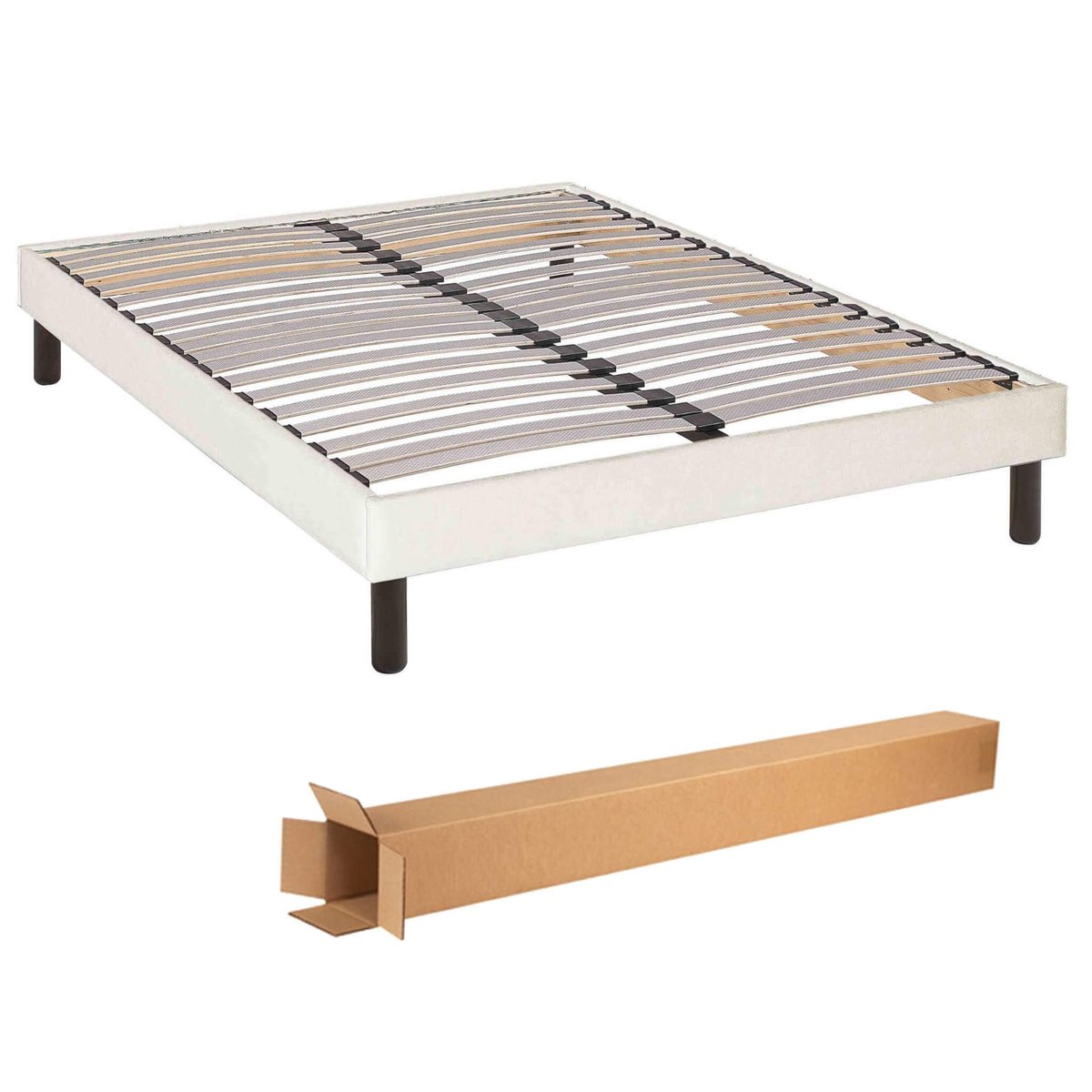 Sommier kit déco tapissier ecru, TERRE DE NUIT