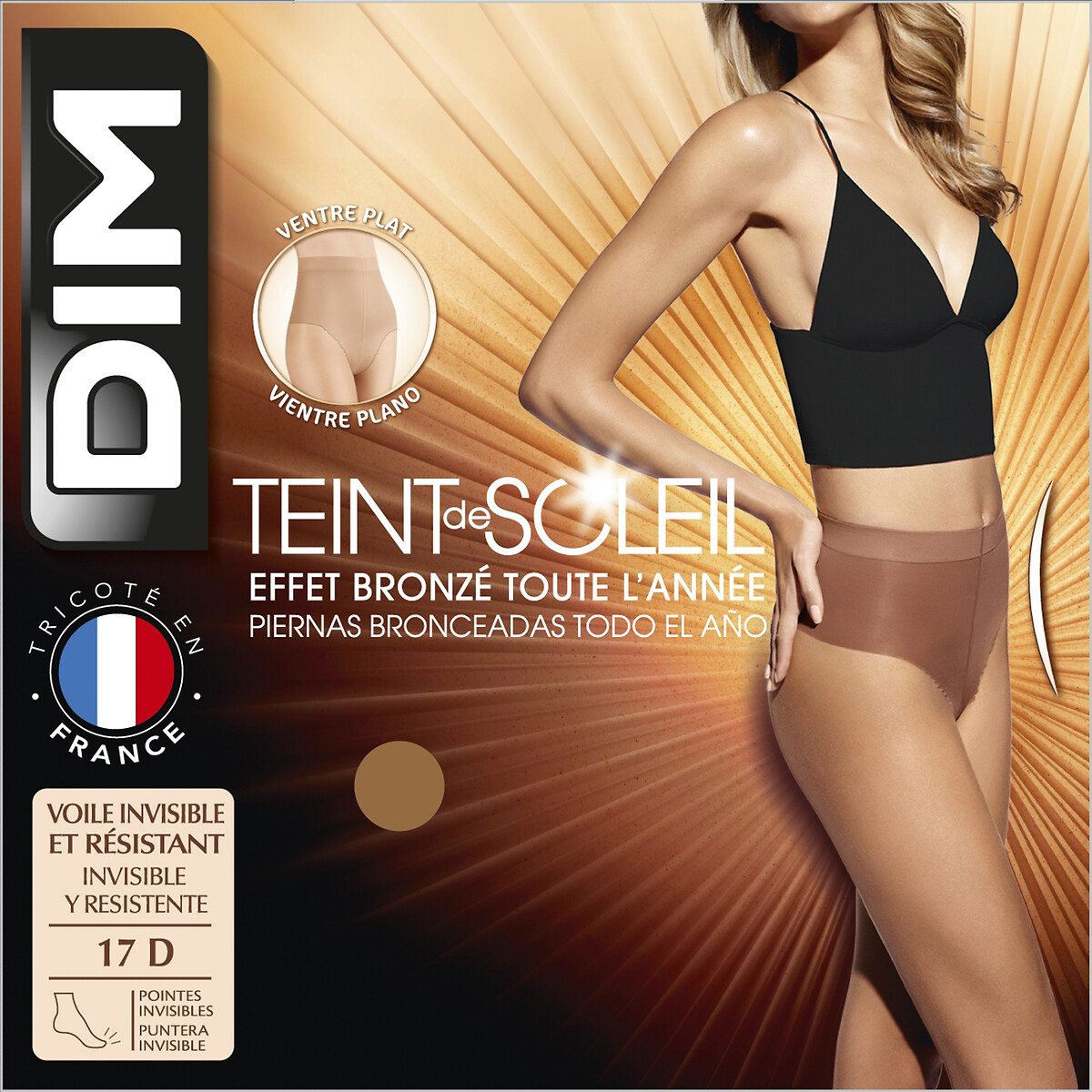 17 Denier Teint De Soleil Sheer Bronzer Tights tan, DIM
