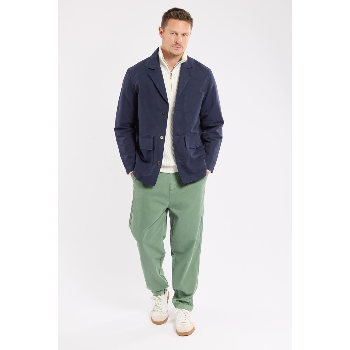 Veste tailleur en coton pour homme marine deep, ARMOR-LUX