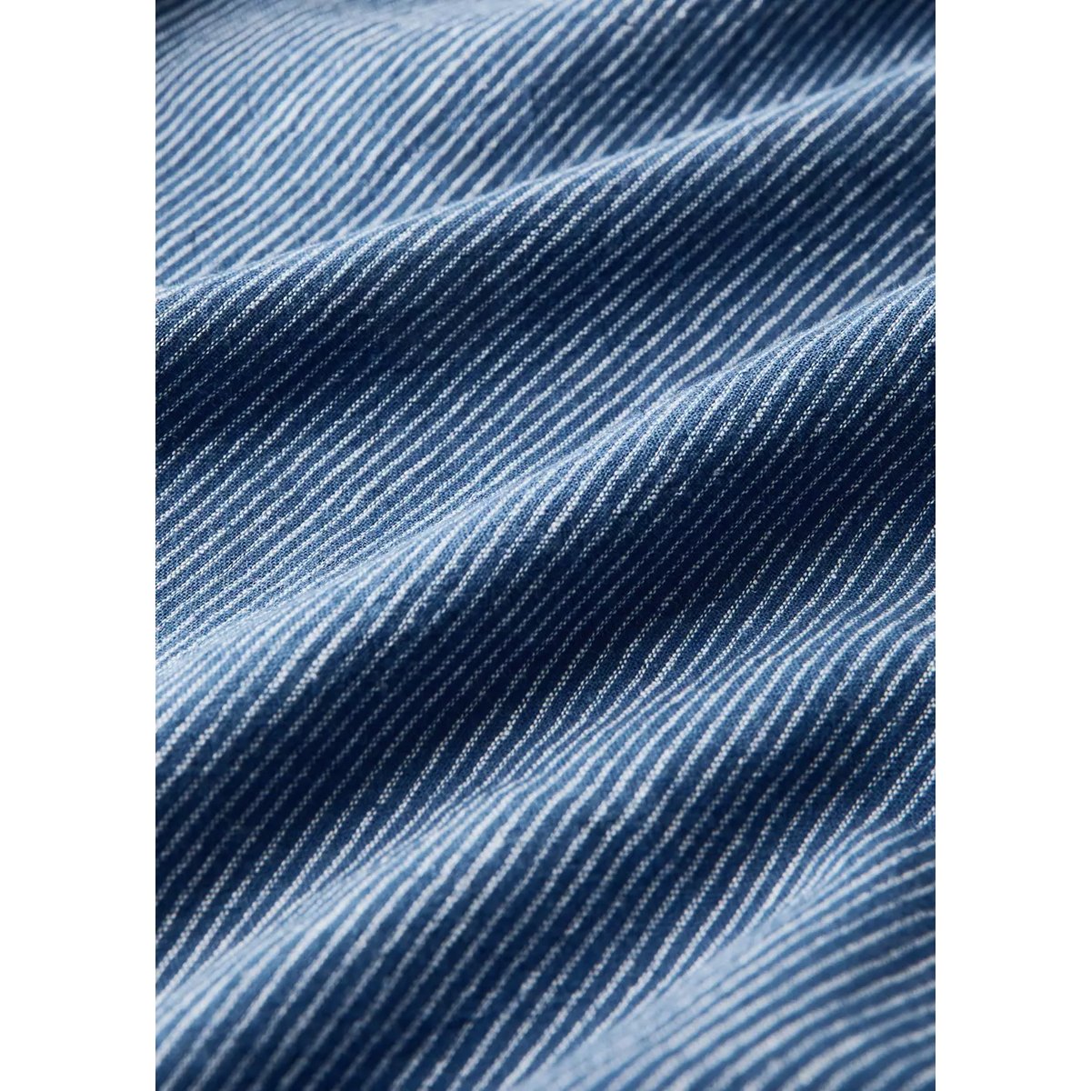 Housse de couette lin et coton Lit 180/200 cm bleu indigo, MANGO HOME