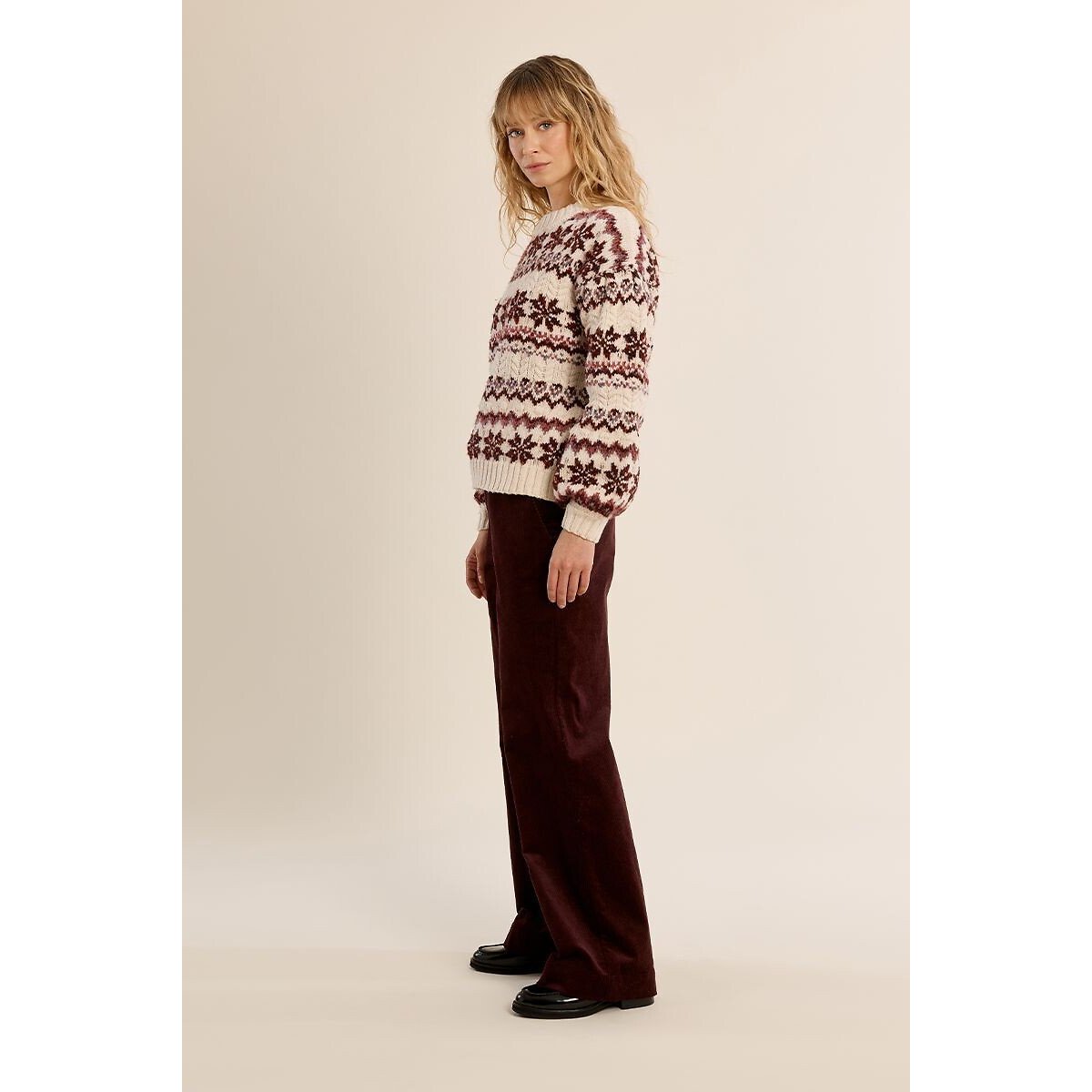 Jacquard Print Crew Neck Jumper multi-coloured, MOLLY BRACKEN
