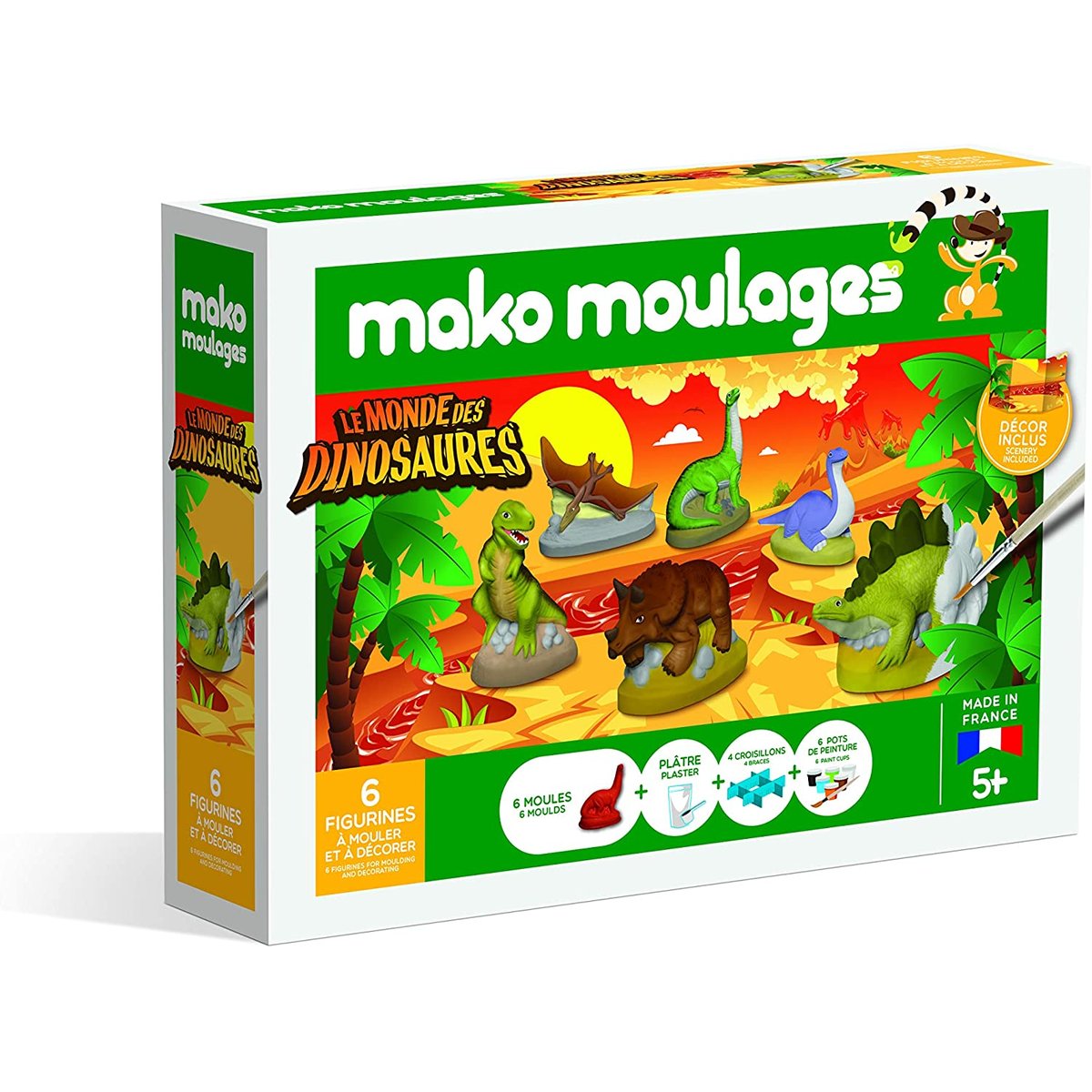 Coffret Le Monde des Dinosaures multicolore, MAKO CREATIONS