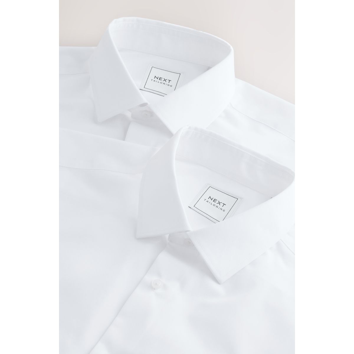Chemise élégante à manches longues, lot de 2 blanc, NEXT