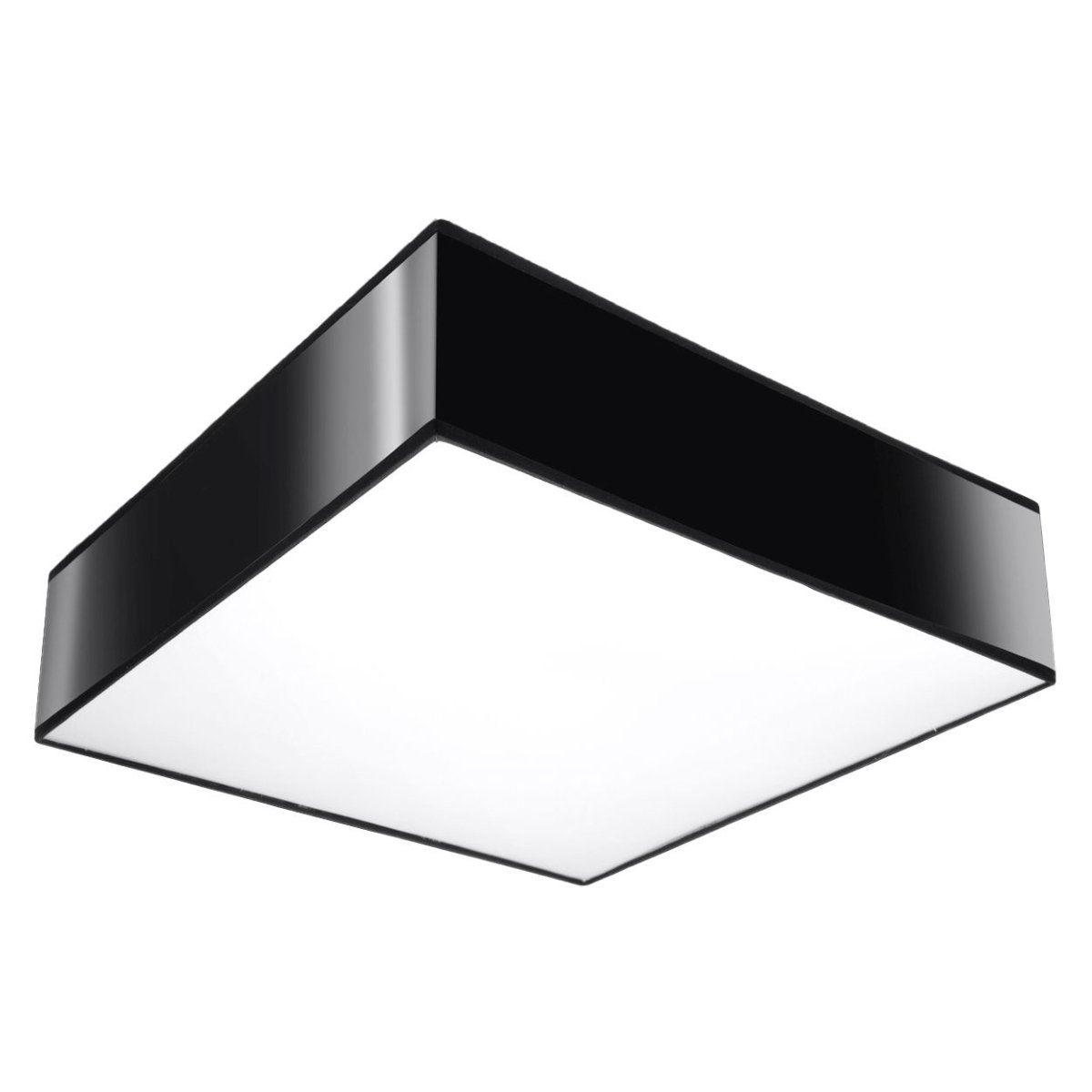 Plafonnier PVC Noir E27 2 Horus noir, EDEN