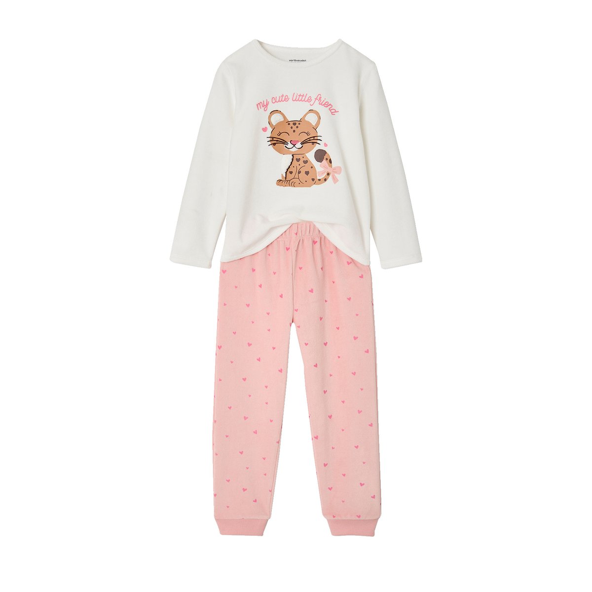 Pyjama velours écru, VERTBAUDET