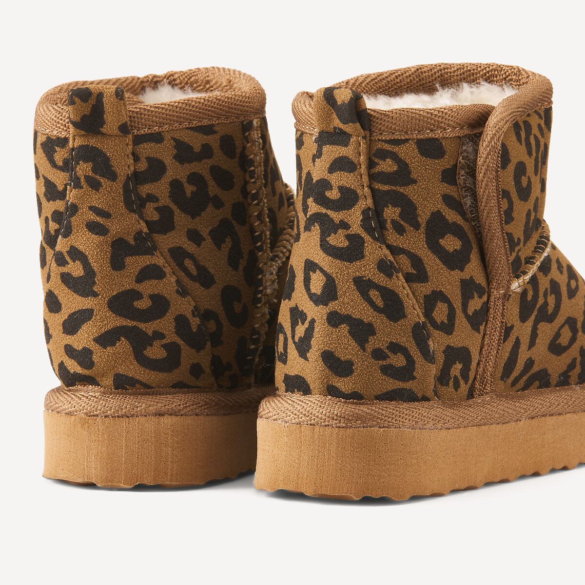 Boots fourrées à imprimé léopard léopard, LA REDOUTE COLLECTIONS