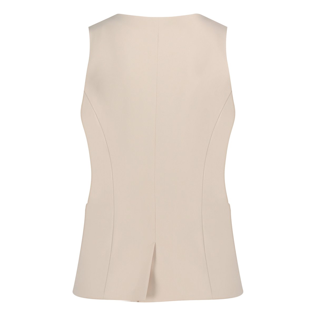 gilet long à patte de boutonnage champagne sorbet, VERA MONT
