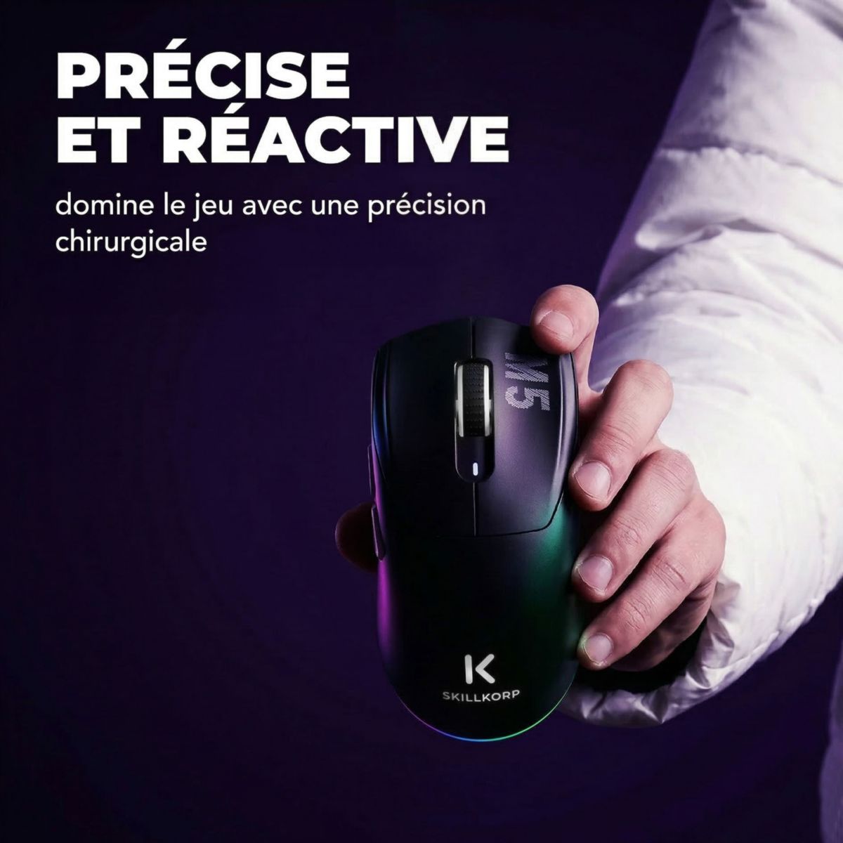 Souris Gamer Sans Fil M5 V2 sans fil Access couleur unique, SKILLKORP