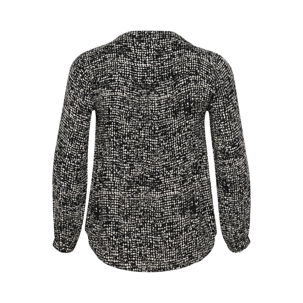Blouse with long sleeve noir/blanc turtledove graphic dot, KAFFE CURVE