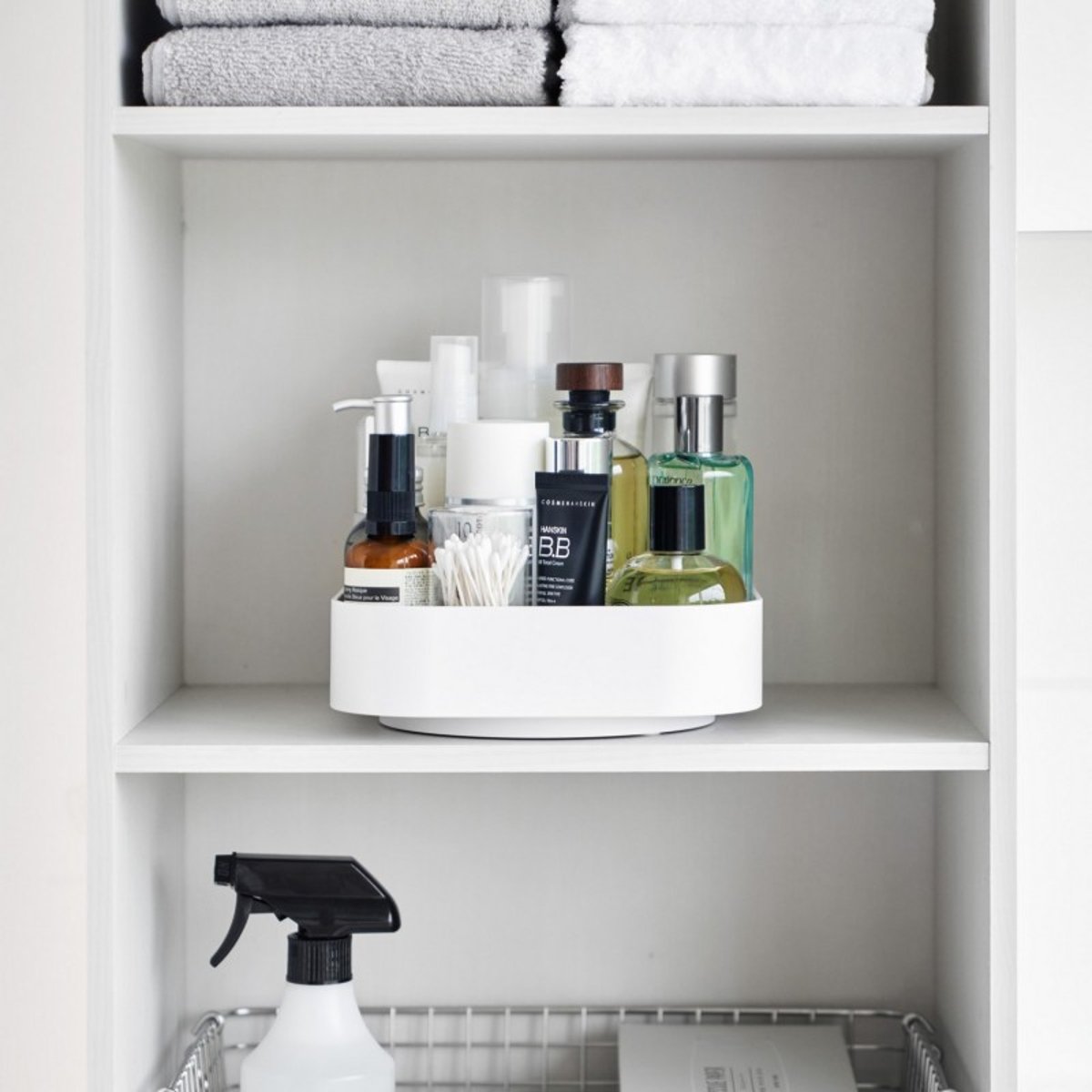 Plateau de rangement rotatif TOWER blanc, YAMAZAKI
