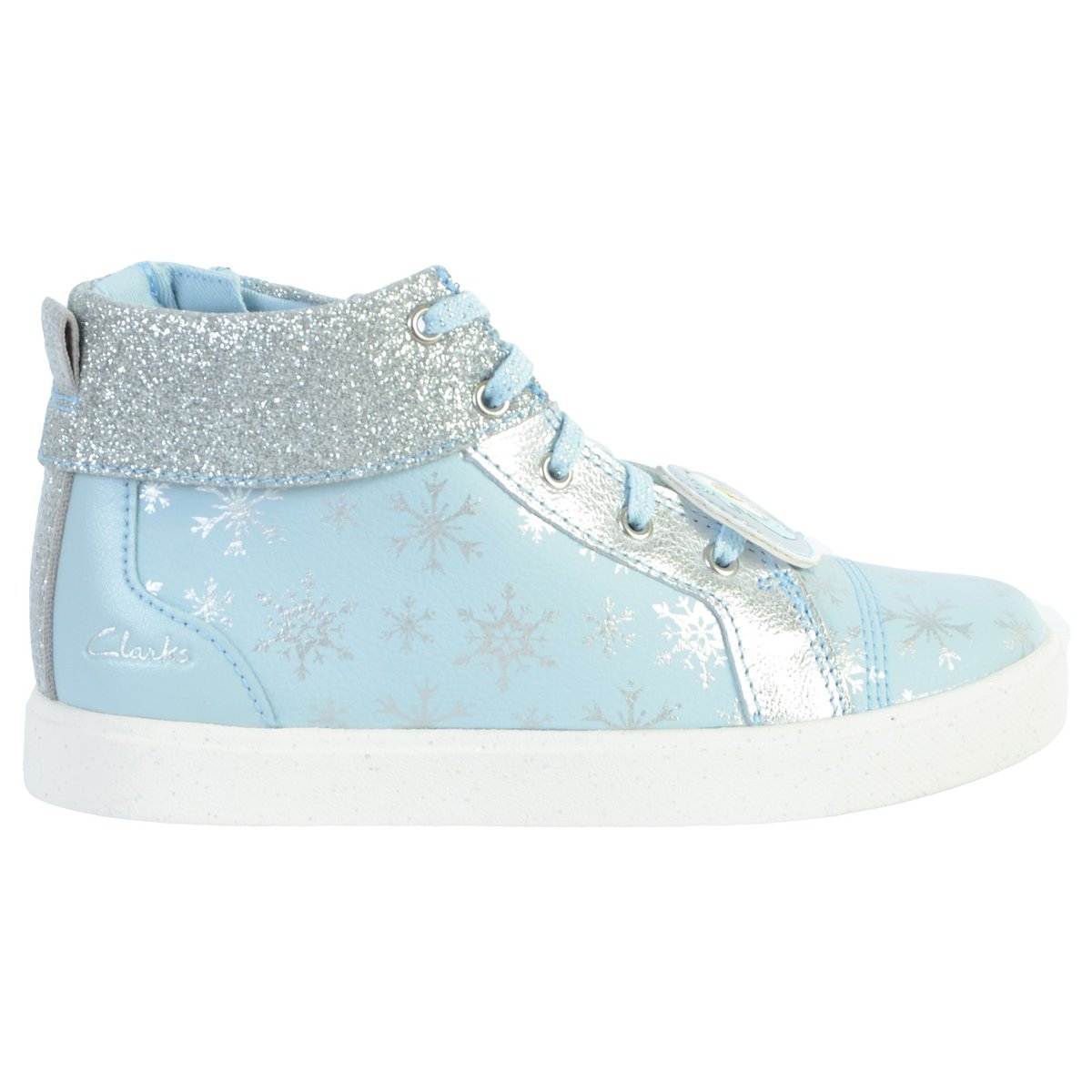 Basket Montante Cuir City Ice k bleu clair, CLARKS