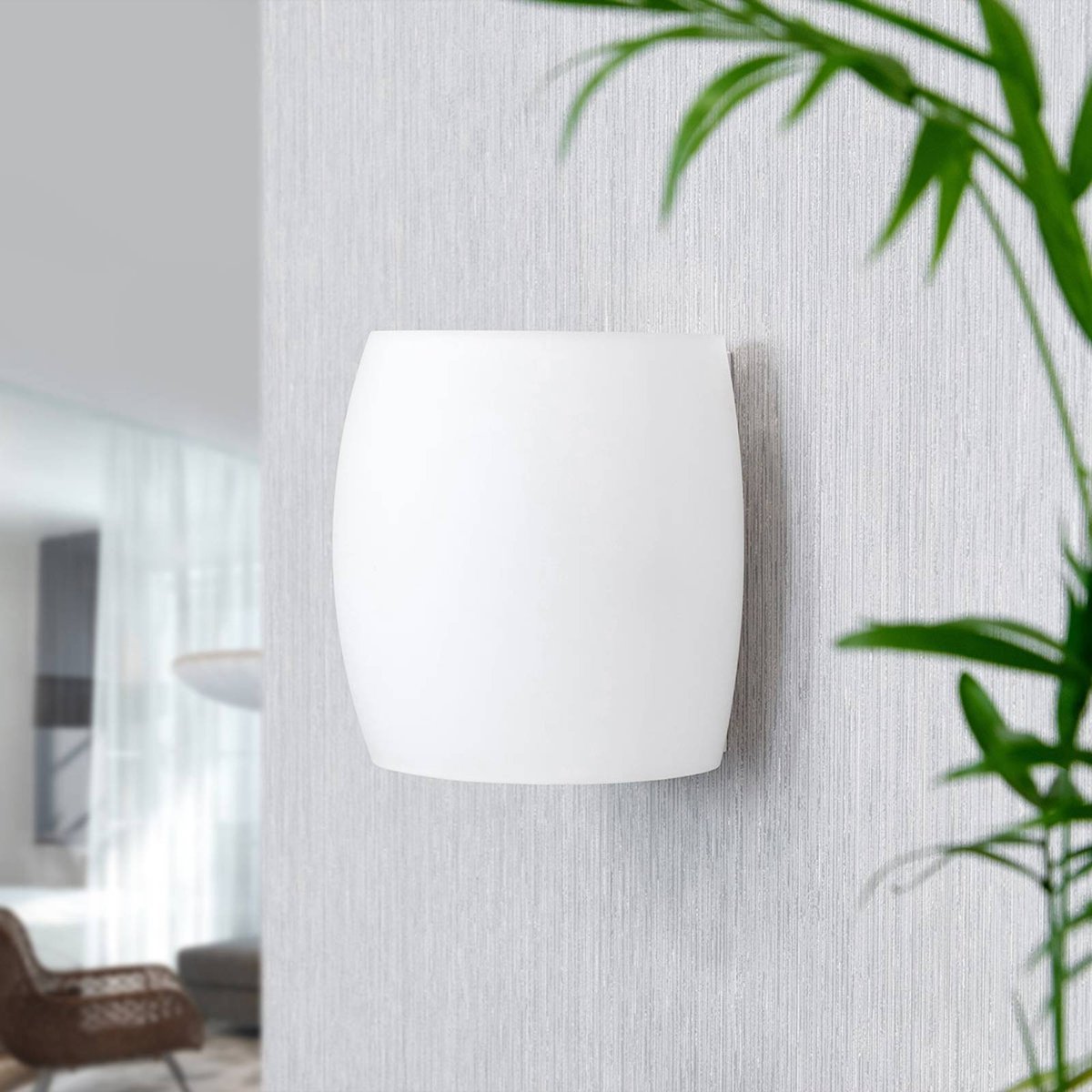 Applique en verre moderne, Lusine blanc, LUCANDE
