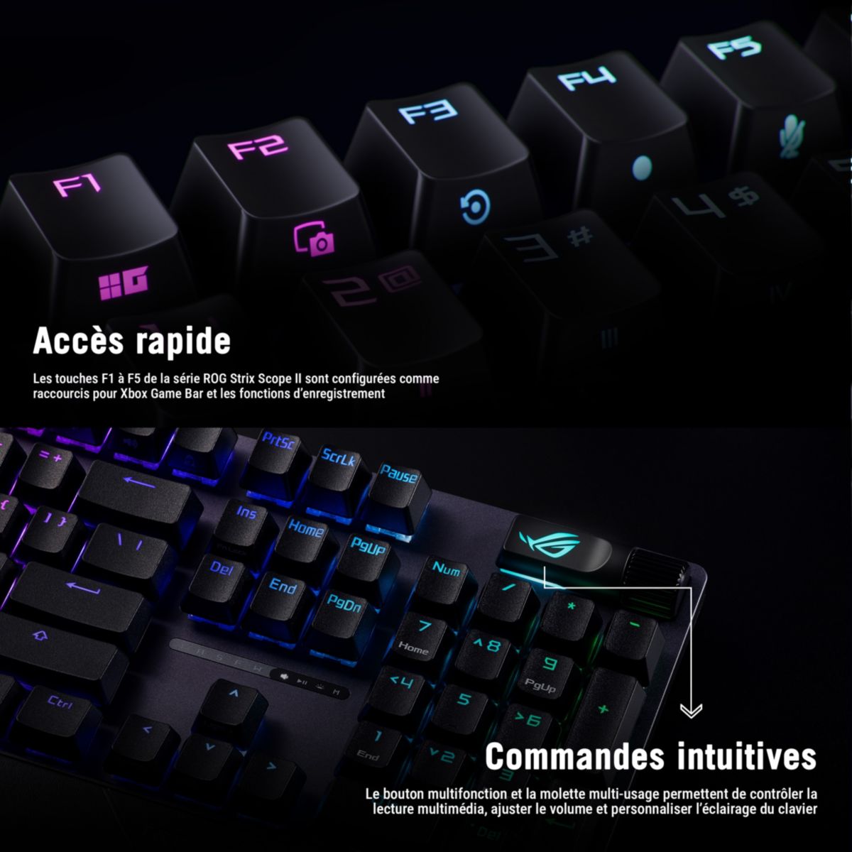 Clavier gamer sans fil ROG Strix Scope II 96 Wireless couleur unique, ASUS