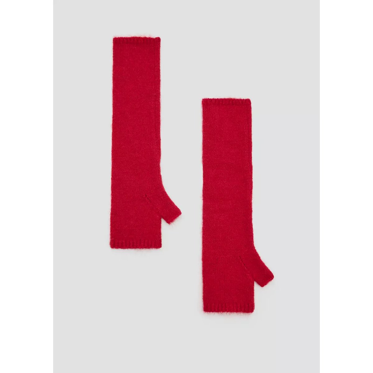 Mitaines longues en maille rouge, MANGO