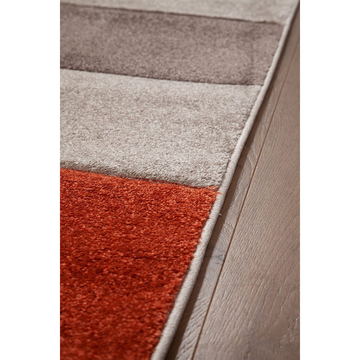 Tapis salon et chambre moderne tissé plat PAVY rouge, NOVATREND