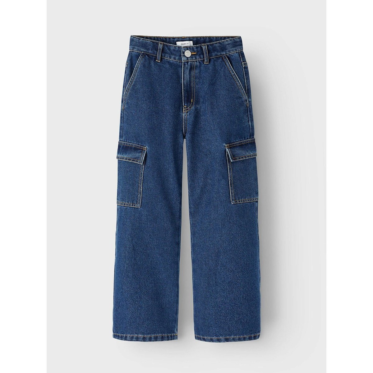 Jean large style cargo bleu denim, NAME IT