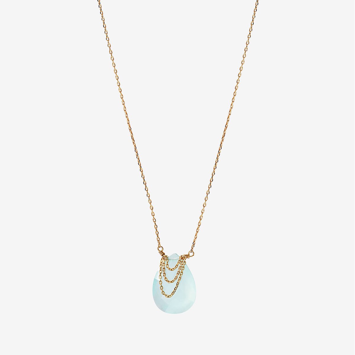 Collier solange calcedoine bleue bleu, CAROLINE NAJMAN