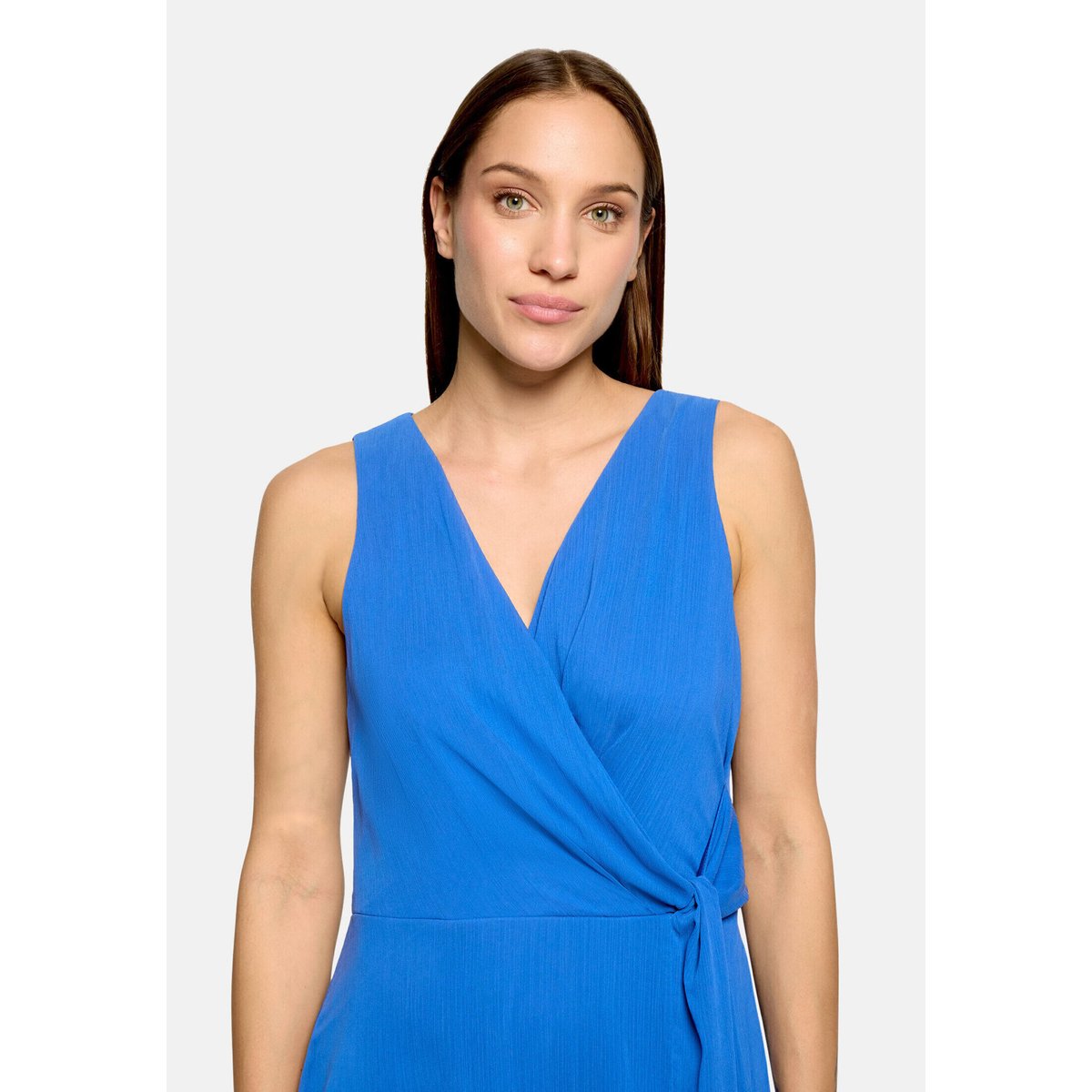 Robe de soirée à volant persian blue, VERA MONT