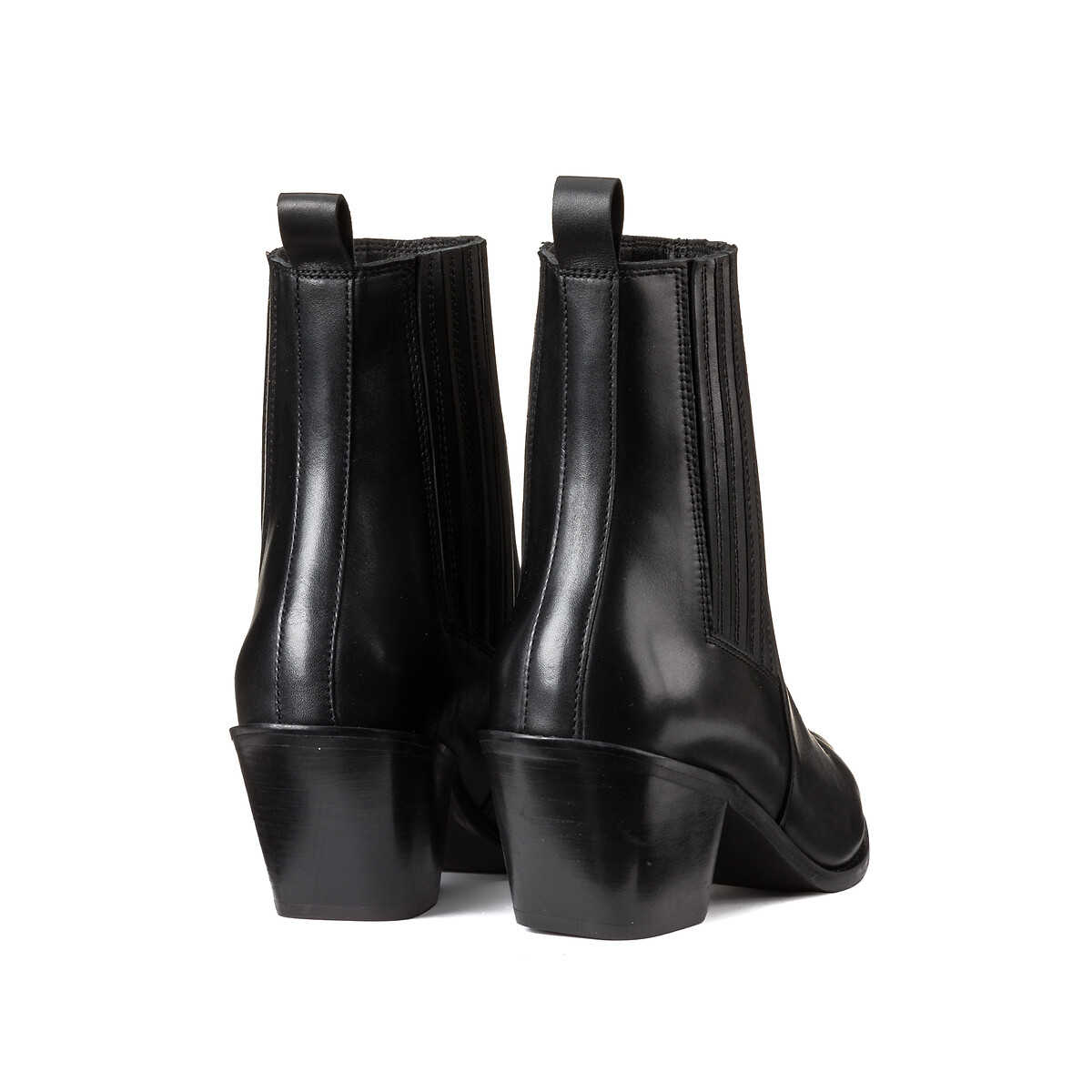 Signatures Doriane Western Boots in Leather black, LA REDOUTE COLLECTIONS