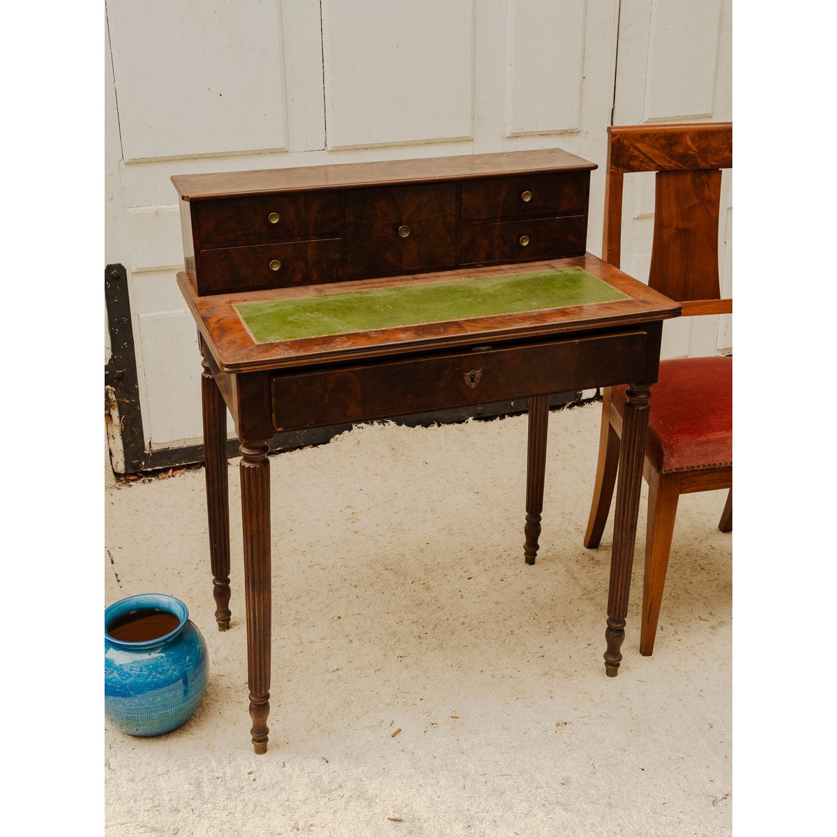Bureau en bois Edouard N°1109 - Bon état bois foncé, DEBONGOUT