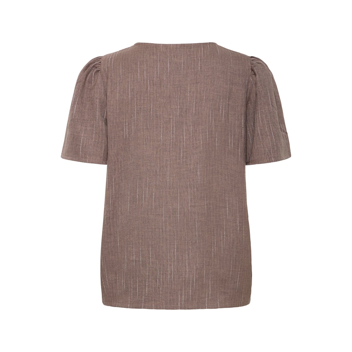 T-shirt beige teak w. pinst., ICHI
