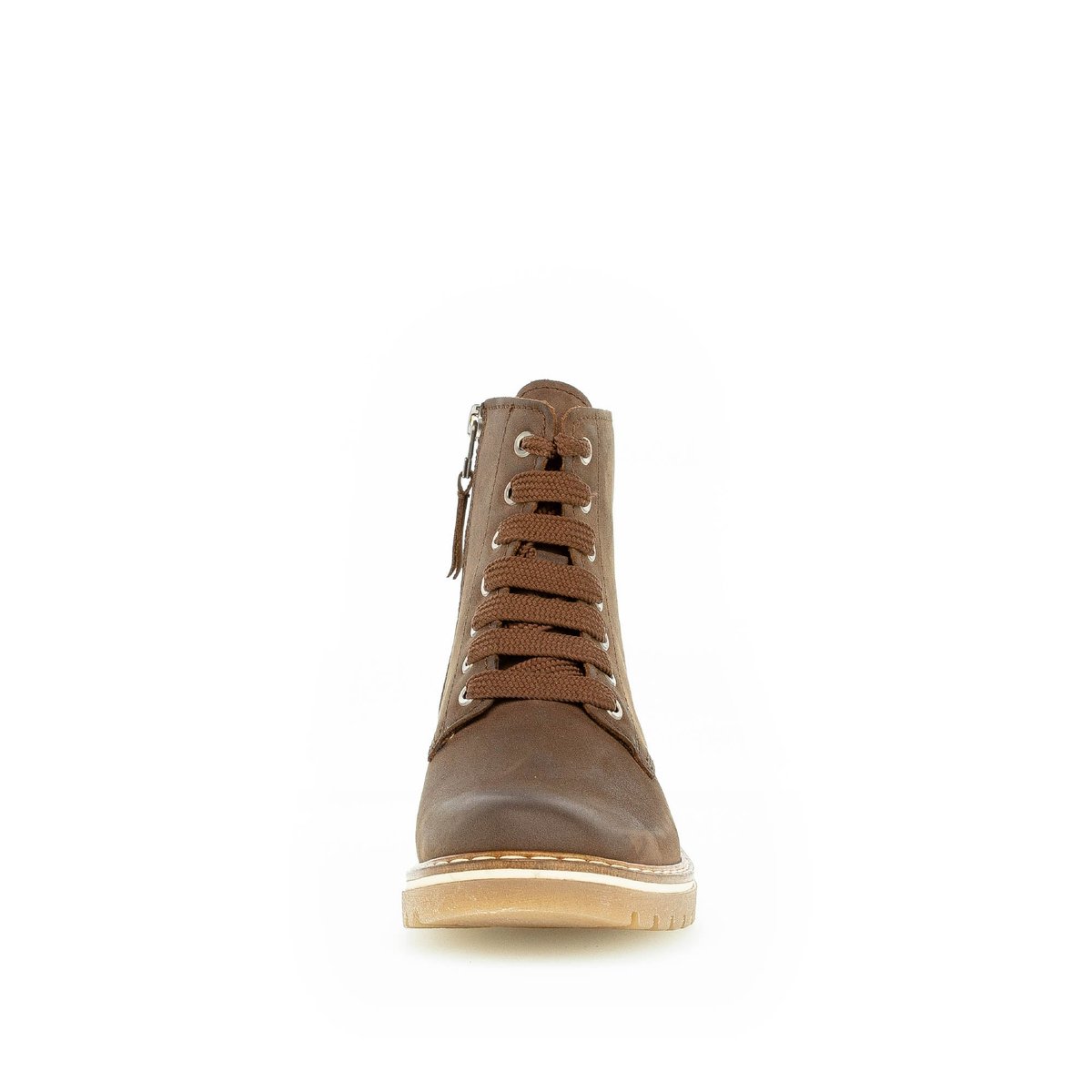 Bottines en cuir lisse à talon décroché marron, GABOR