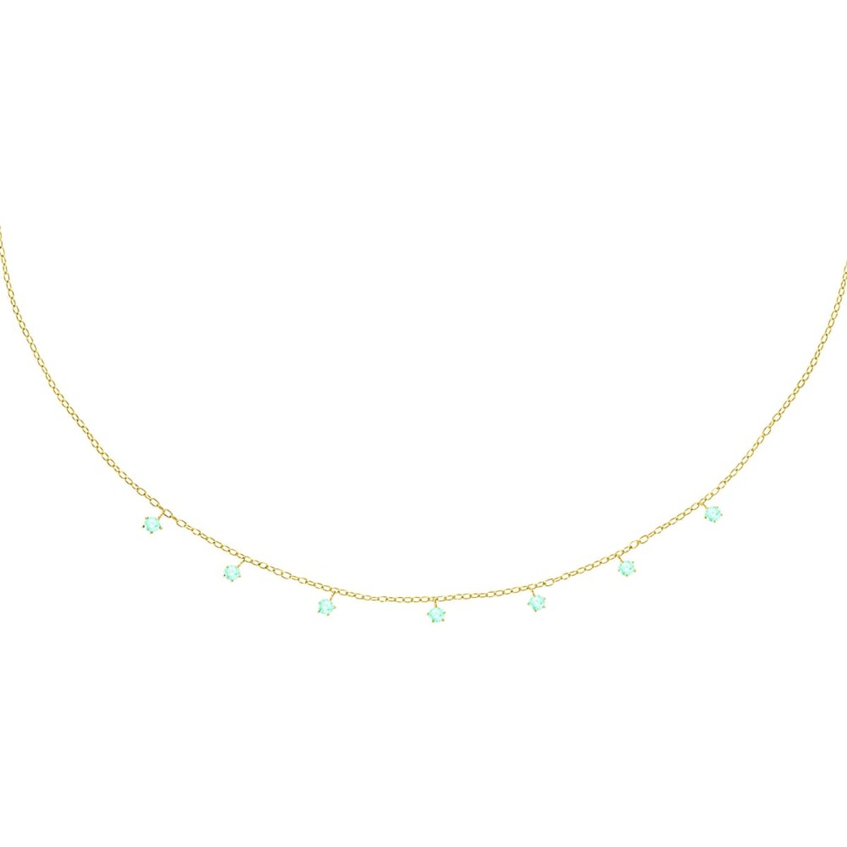 Collier en argent 925, zircons, SILVER bleu, LA PETITE STORY