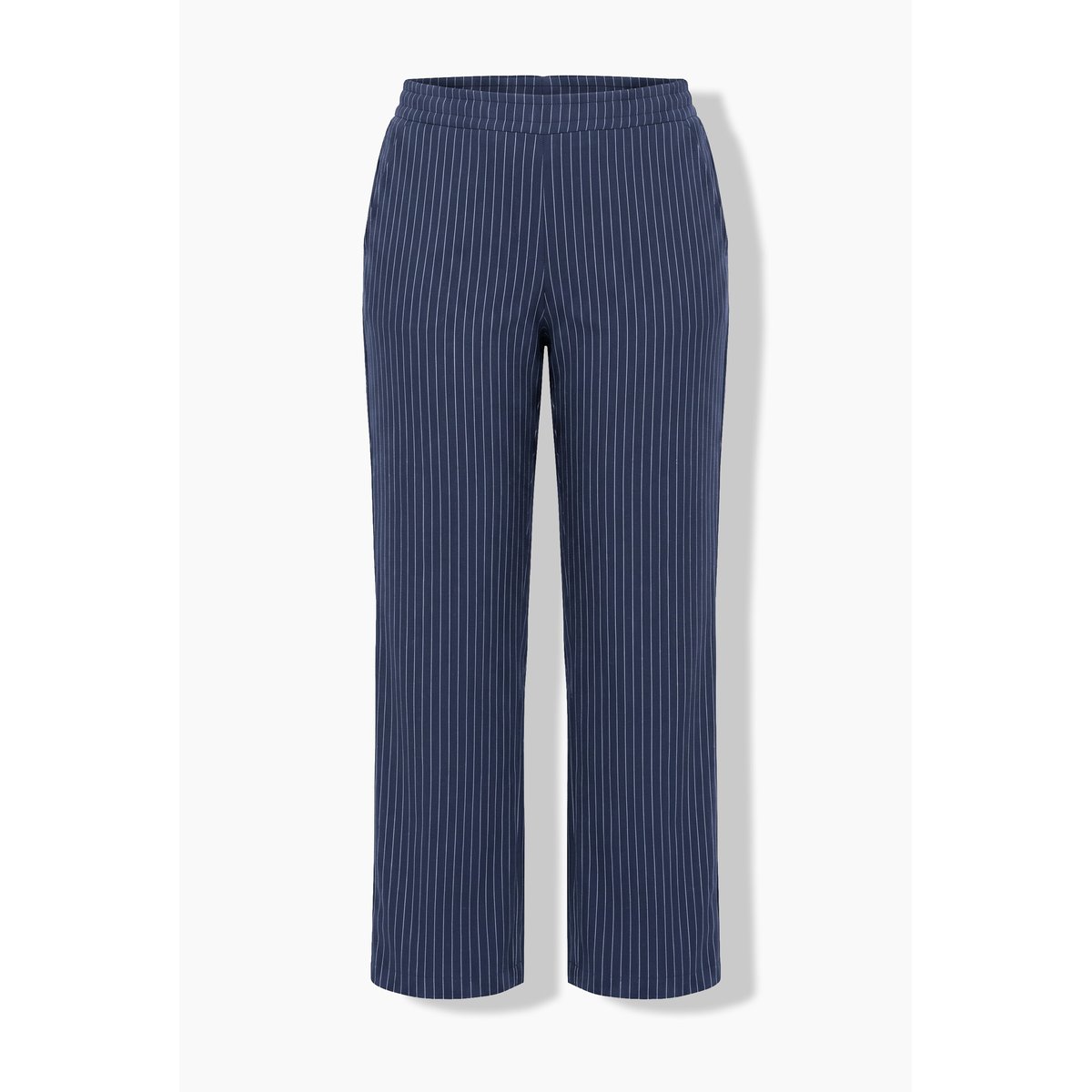 Pantalon Rose en molleton, fines rayures marine, ULLA POPKEN