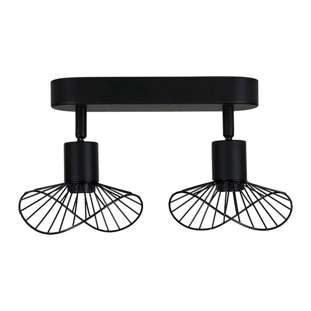 Rampe 2 Spots Orientables Capeline Noir noir, DECORATIE