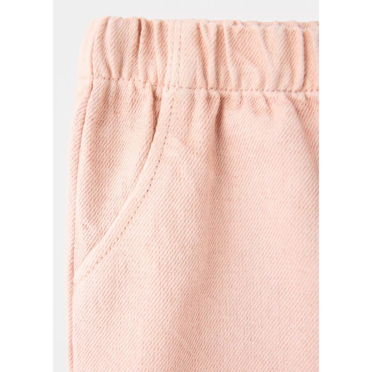 Pantalon droit 100 % coton rose, MANGO BABY