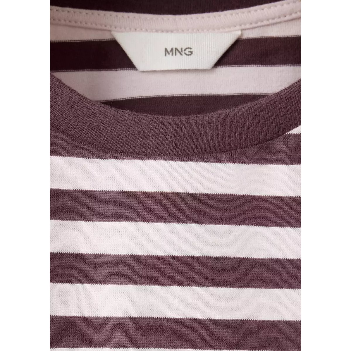 T-shirt rayé avec découpe rose, MANGO KIDS