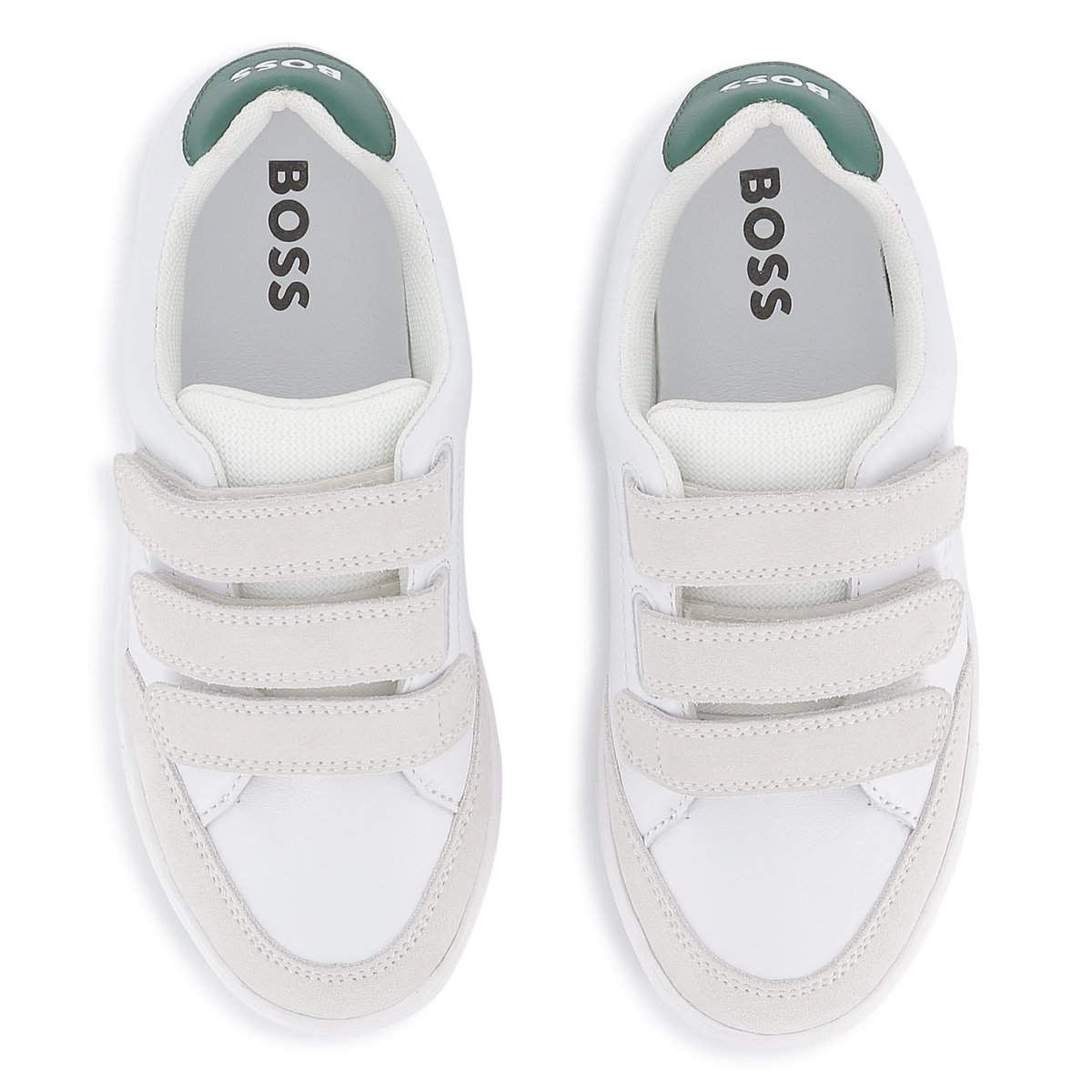 Baskets à bandes auto agrippantes blanc, BOSS KIDSWEAR
