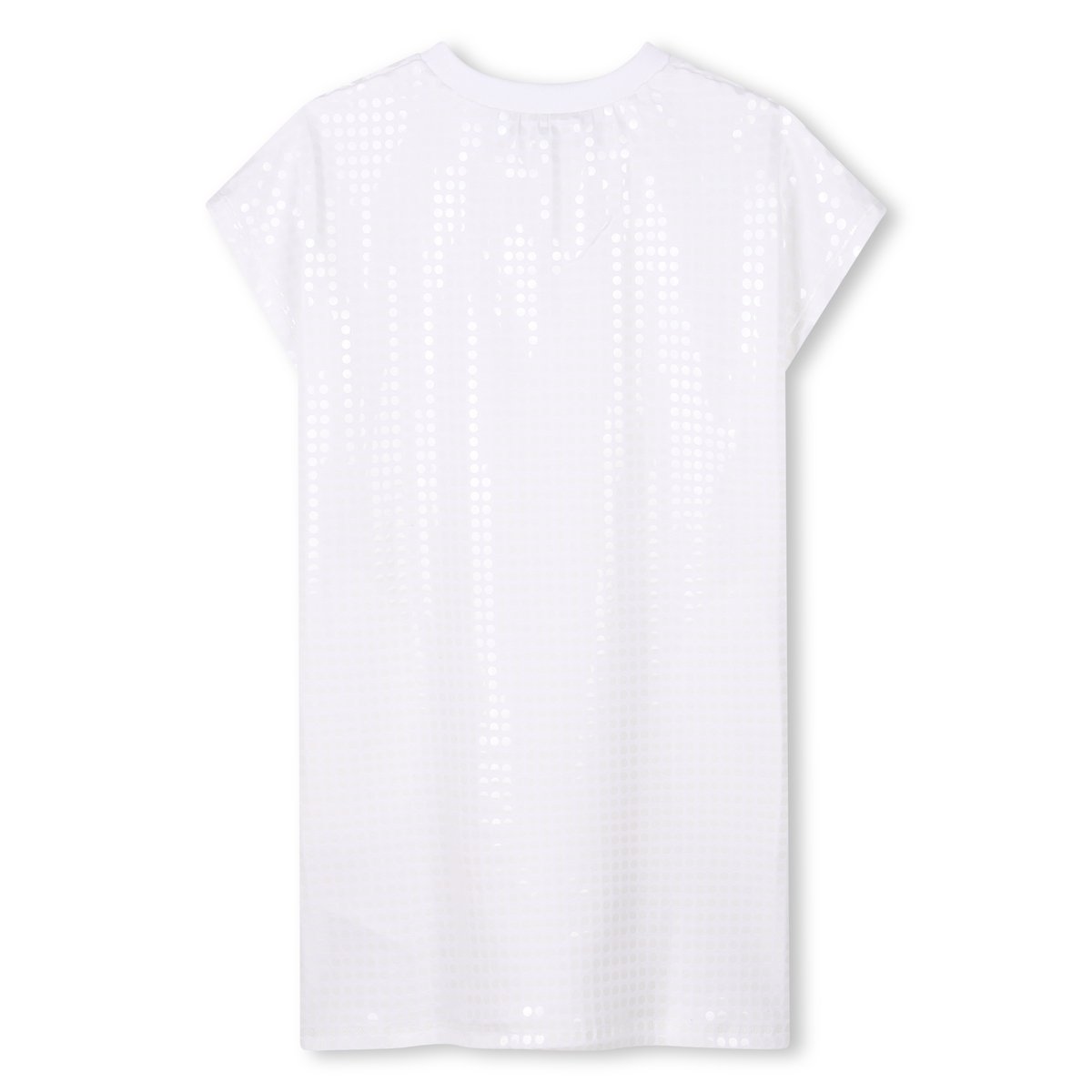 Robe en coton avec sequins blanc, DKNY