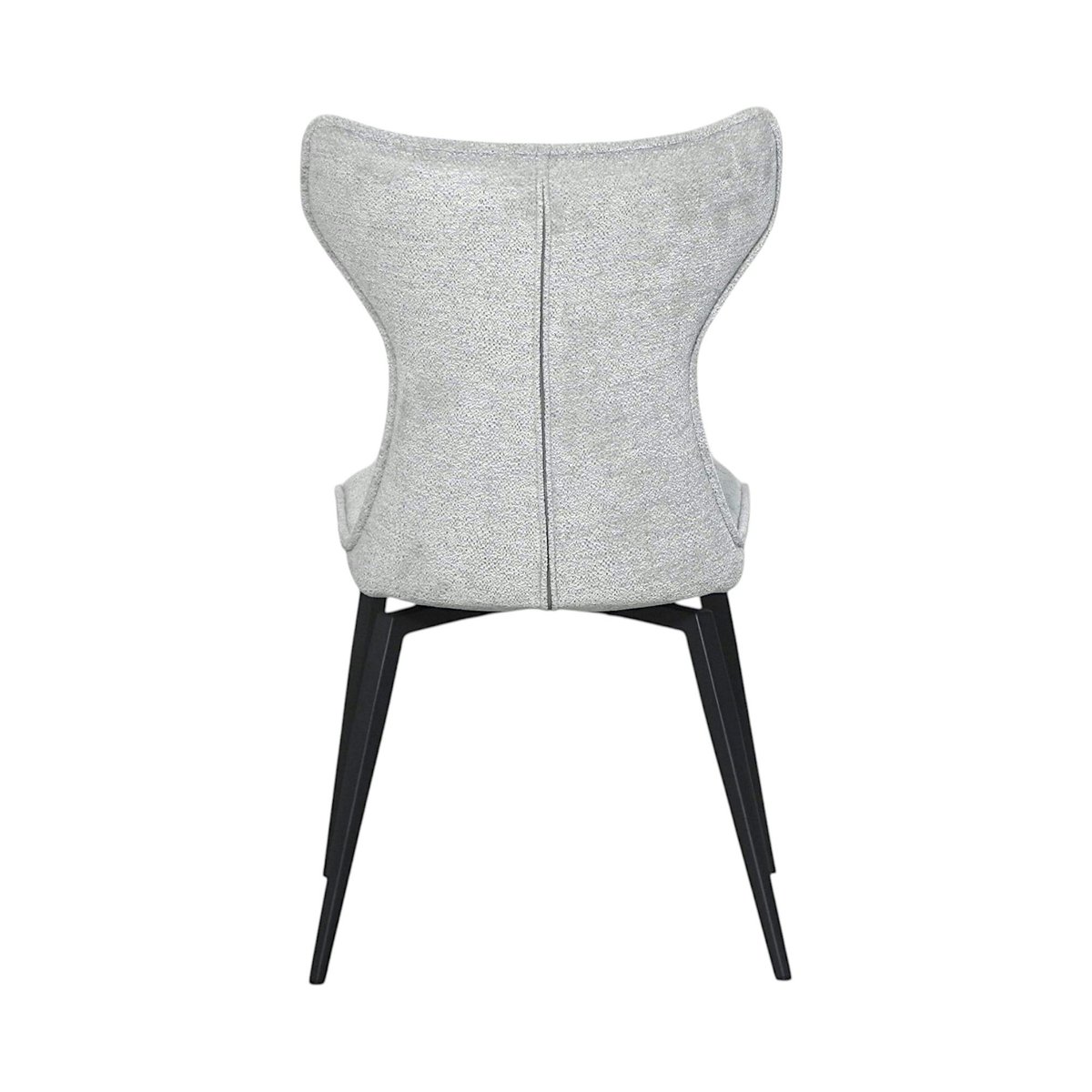 Chaise grise pivotante en velours avec passepoil (lot de 2) LOMBARDIE gris, PIER IMPORT