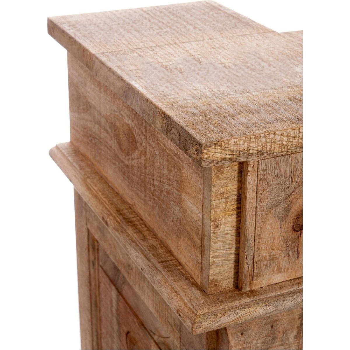 Armoire bar en bois 2 tiroirs naturel, RECOLLECTION