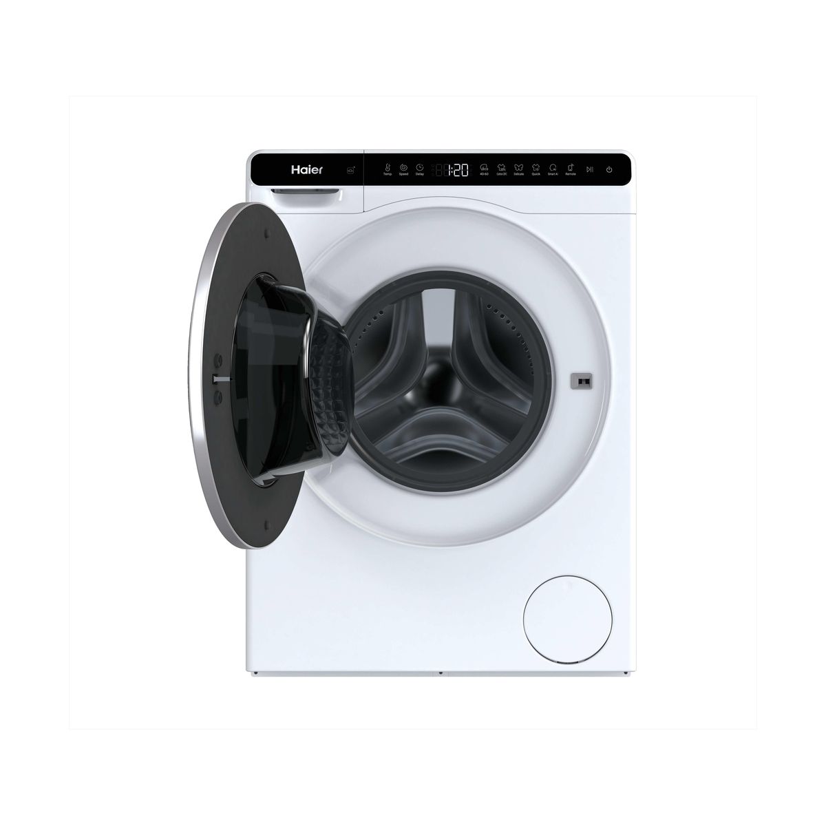 Lave linge compact HW50-BP12307U1-S - 5 kg - 1200 tr/min - Classe A - Moteur induction - Connecté blanc, HAIER
