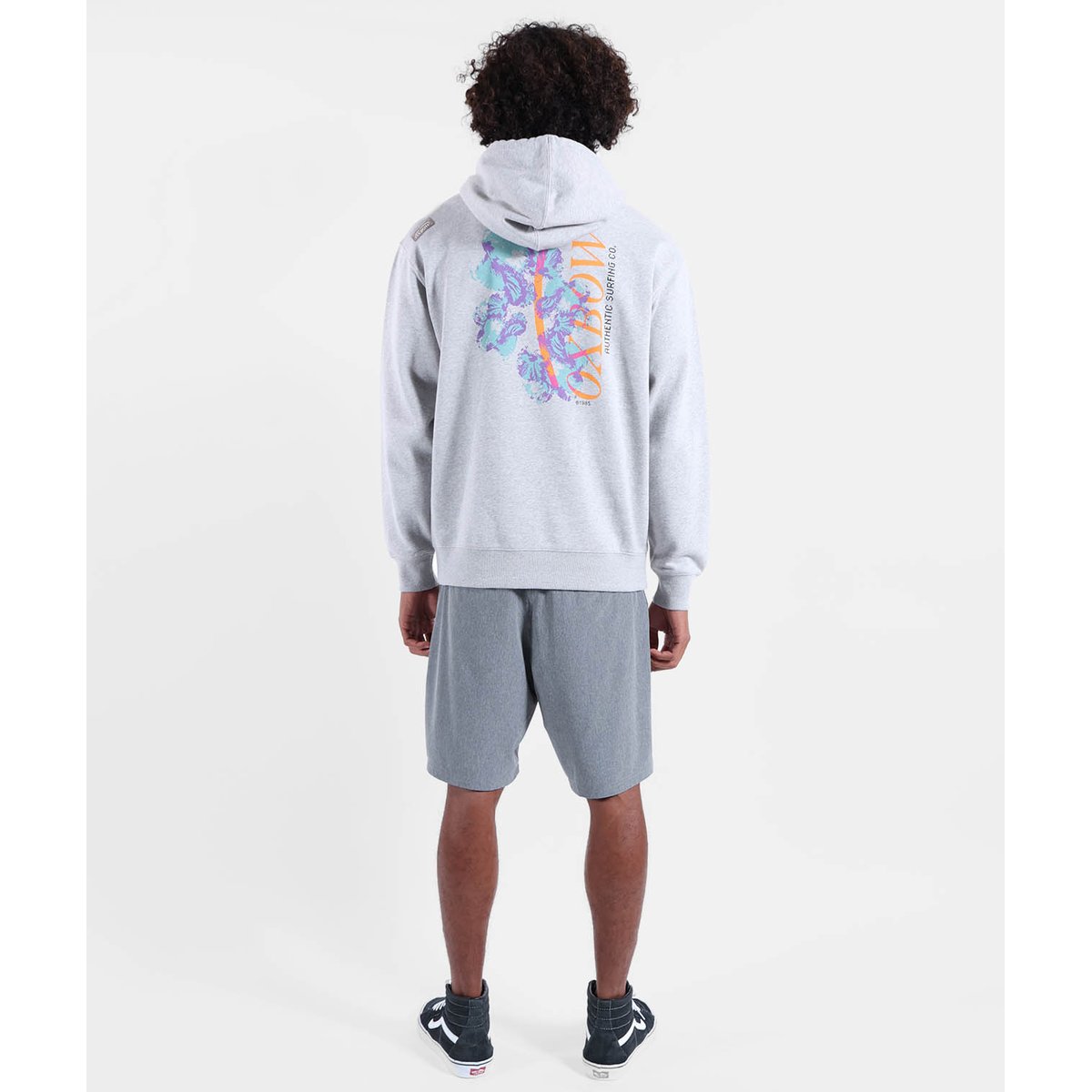 Sweat à capuche PIXELATE grey heather, OXBOW