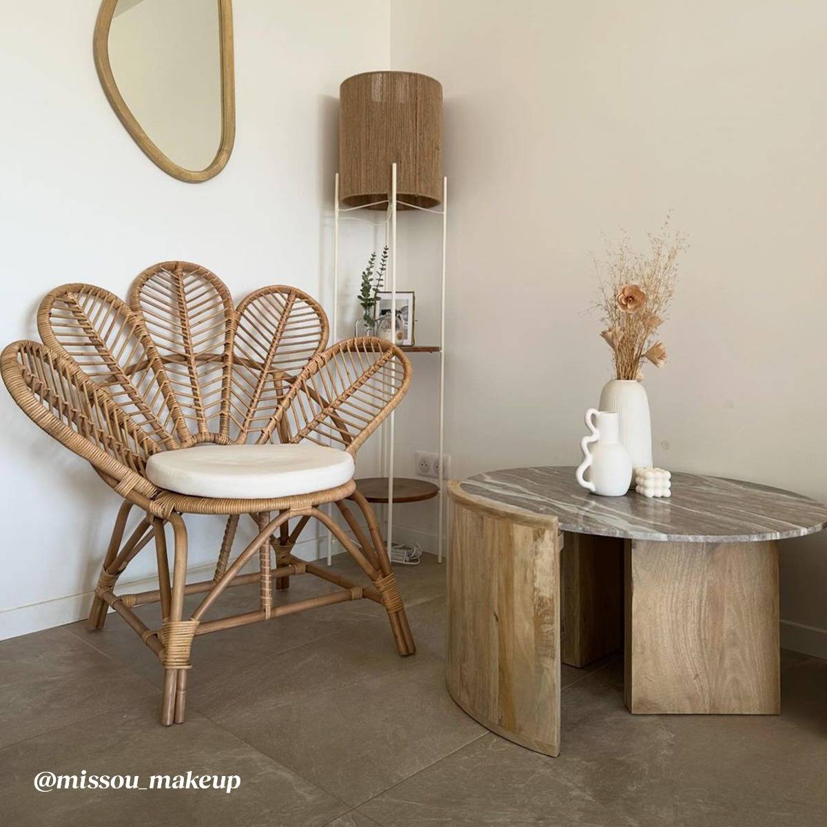 Fauteuil en rotin RATTAN bois clair, MADE IN MEUBLES