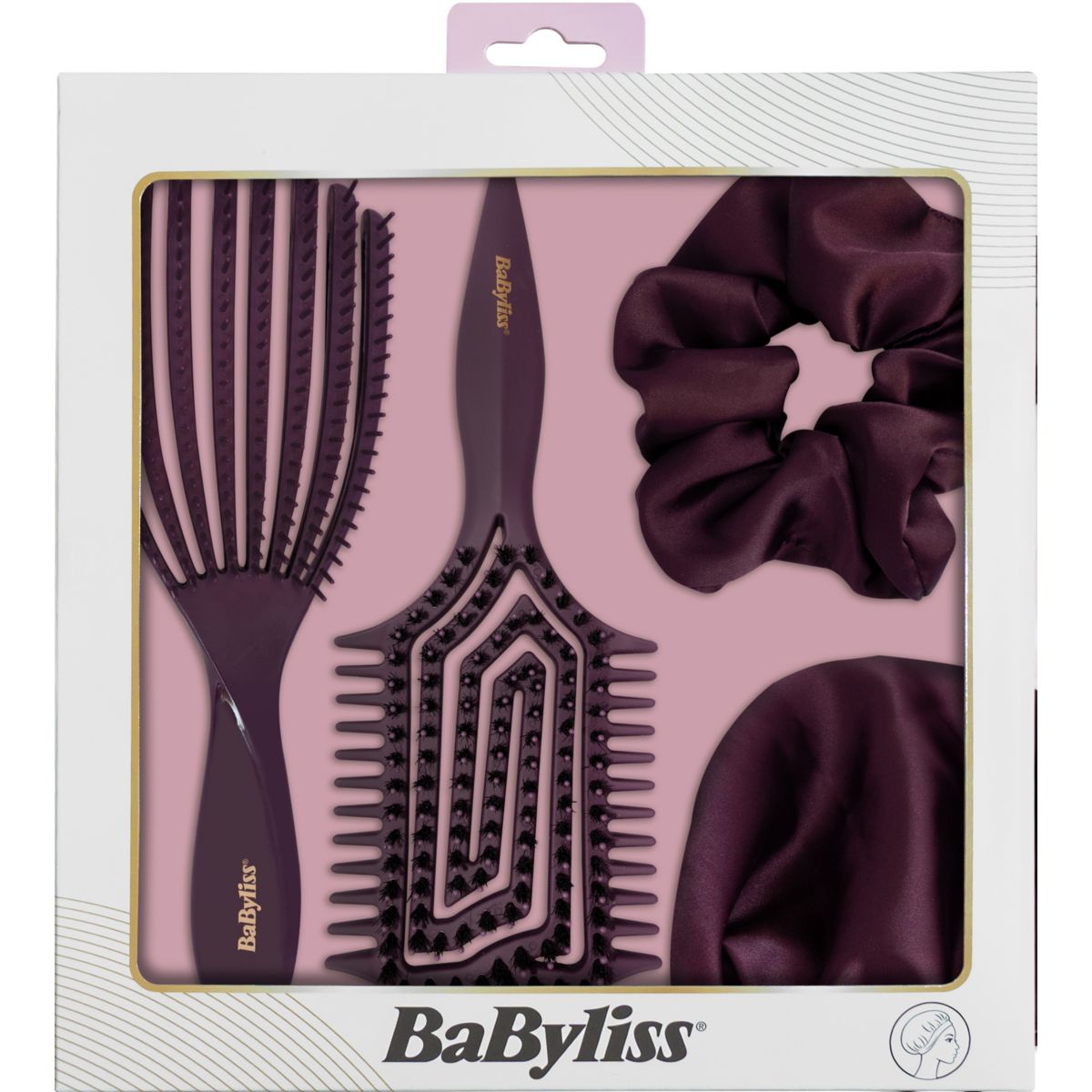 KIT coiffure brosses x2 + chouchous + bonnet couleur unique, BABYLISS