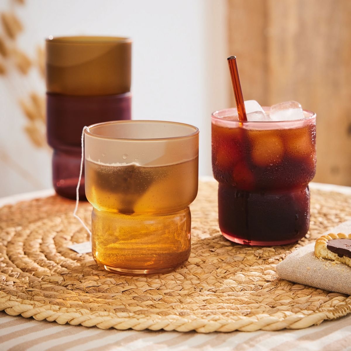12 verres 27 cl en verre teinté -MOKA DELICE multicolore, LUMINARC