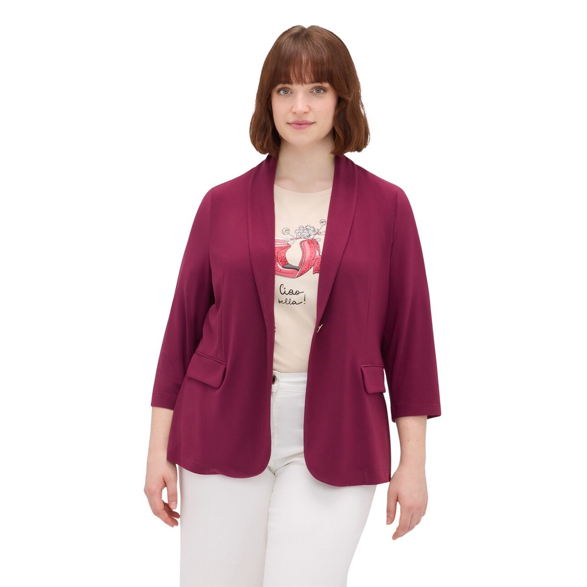 Blazer avec manches trois-quarts noir, FIORELLA RUBINO