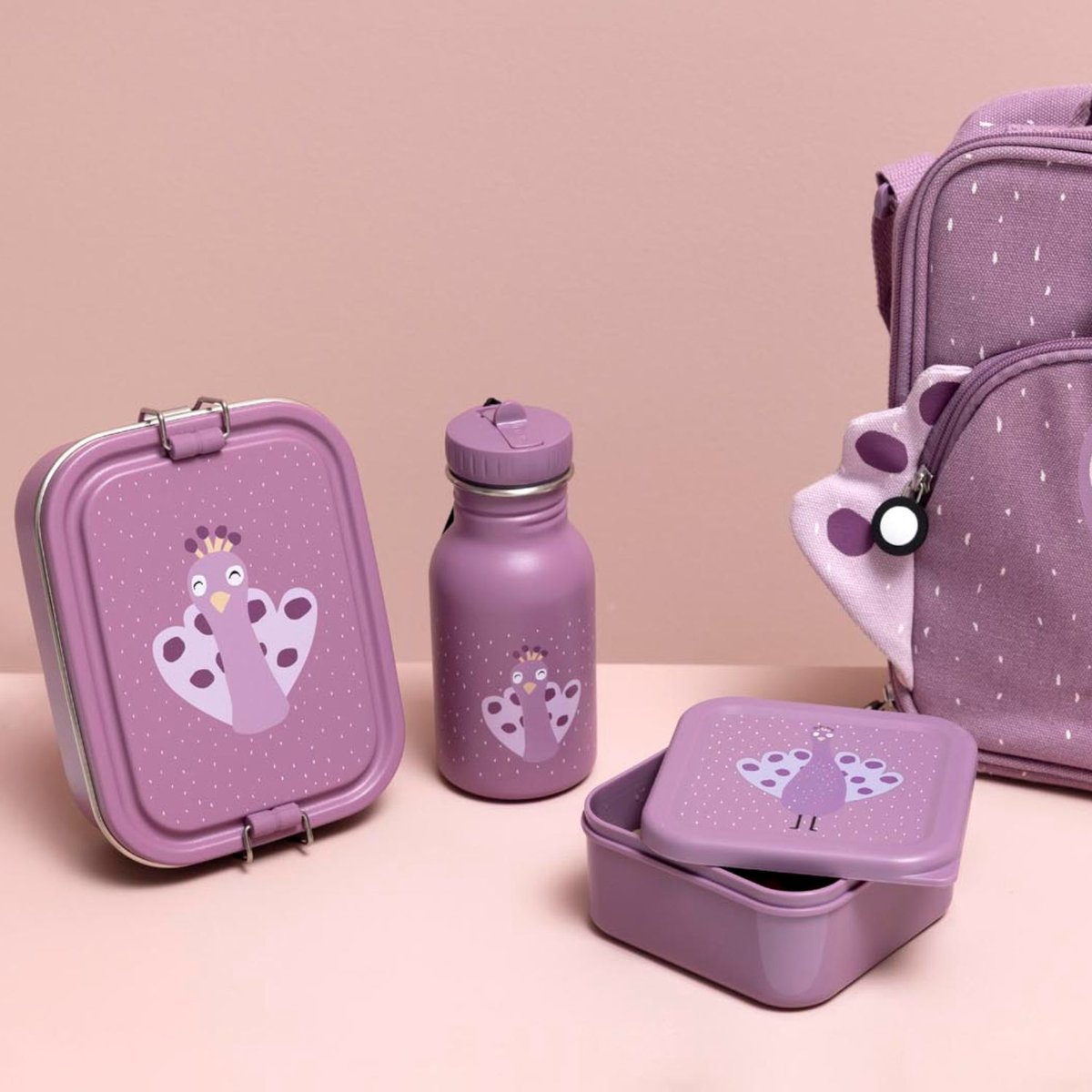 Petite lunch box violet, blanc, TRIXIE
