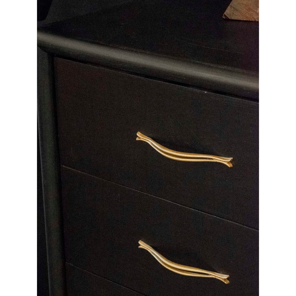 Commode chiffonnier noir au style Art Déco Olga N°681 - Bon état noir, DEBONGOUT
