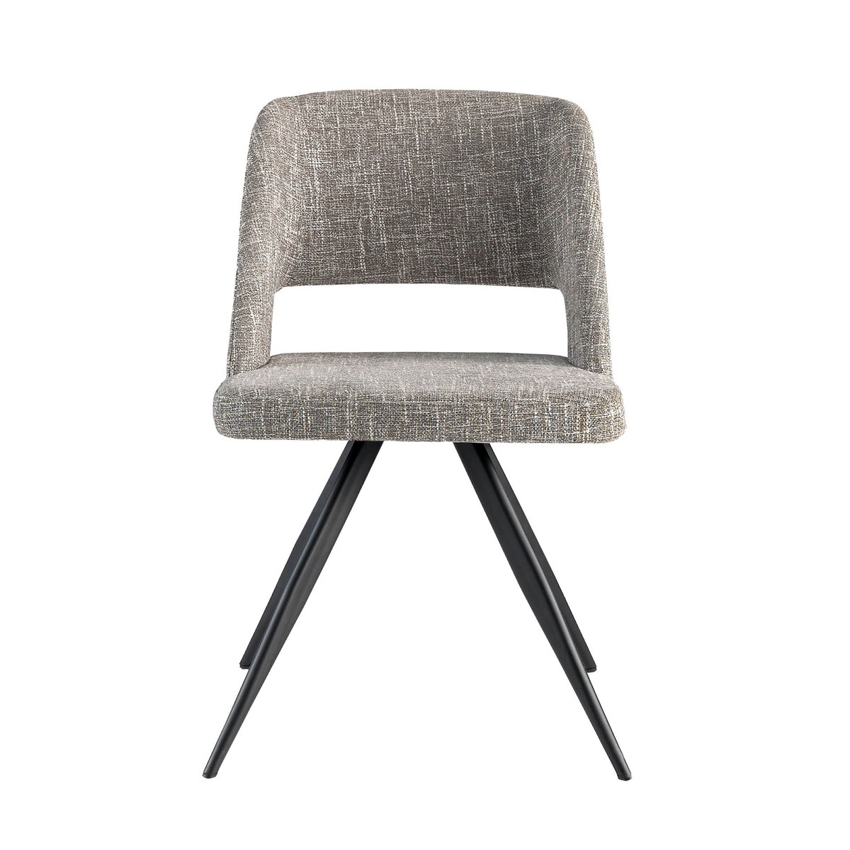 Chaise pivotante en tissu gris | noir, ANGEL CERDA