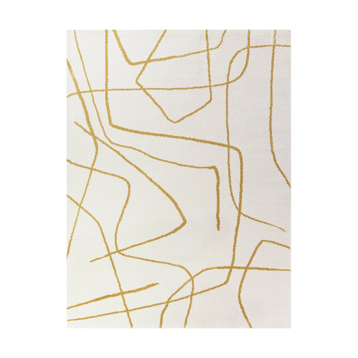 Tapis doux et design LUMEN jaune naturel, AFK LIVING